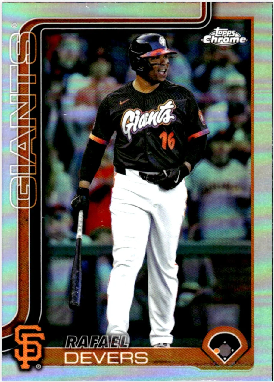 Rafael Devers 2025 Topps Chrome Update #USC105 Refractors baseball card - Front