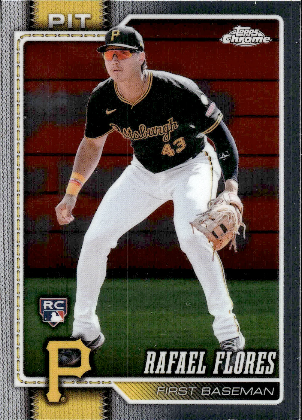 Rafael Flores #185 Rookie Card 2026 Topps Chrome Baseball baseball rookie card - Front