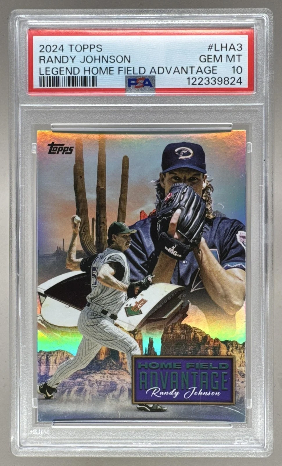 Randy Johnson #LHA-3 2024 Topps Baseball Legendary Home Field Advantage front