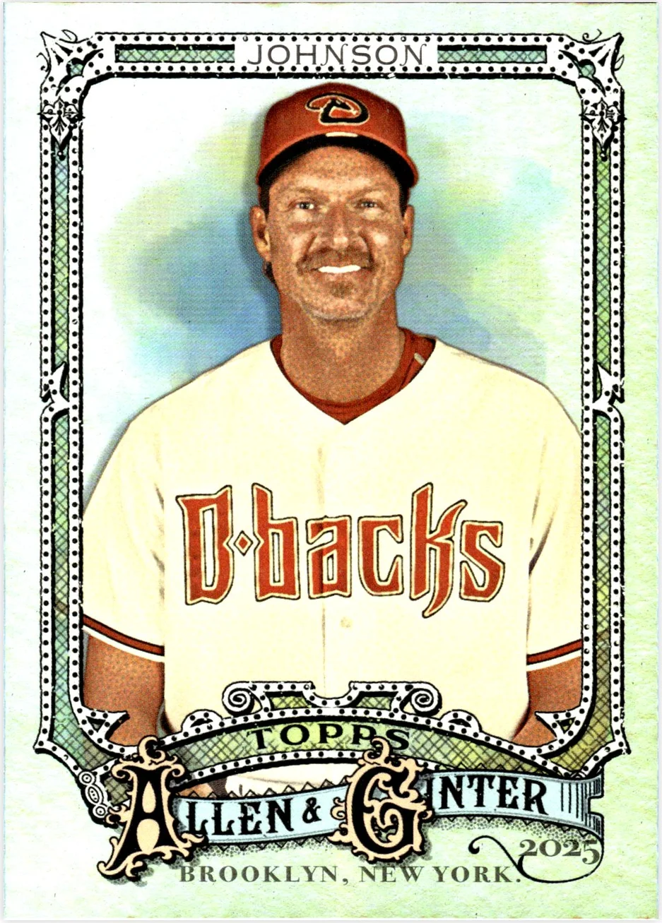 Randy Johnson 2025 Topps Allen & Ginter #4 Silver Portrait baseball card - Front