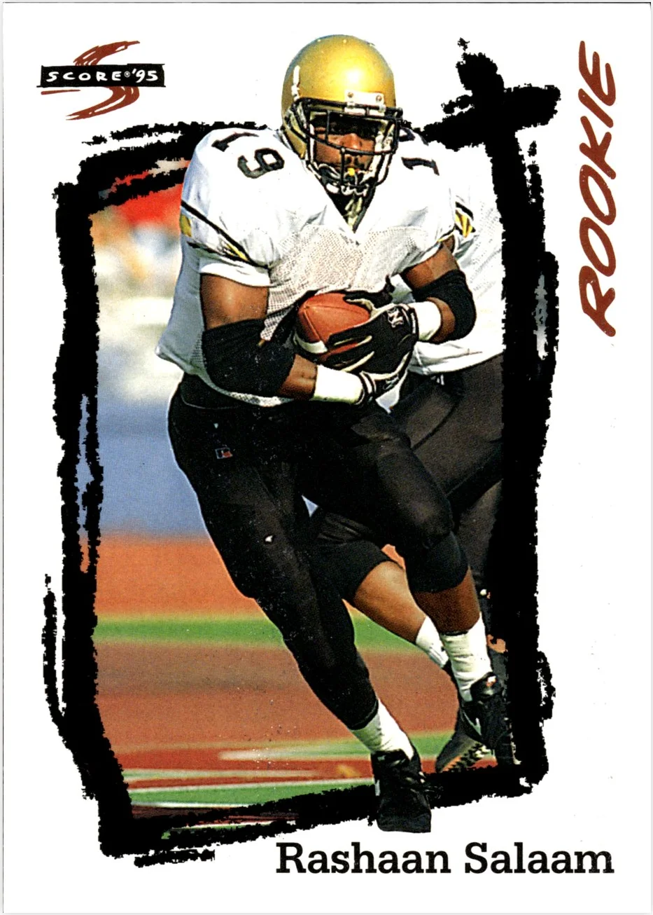 Rashaan Salaam Rookie Card 1995 Score #257 football rookie card - Front