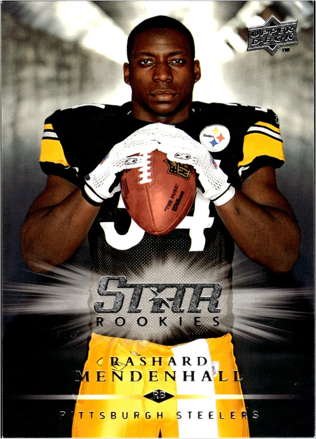 Rashard Mendenhall 2008 Upper Deck #ERC-RM Excell Star Rookies football card - Front