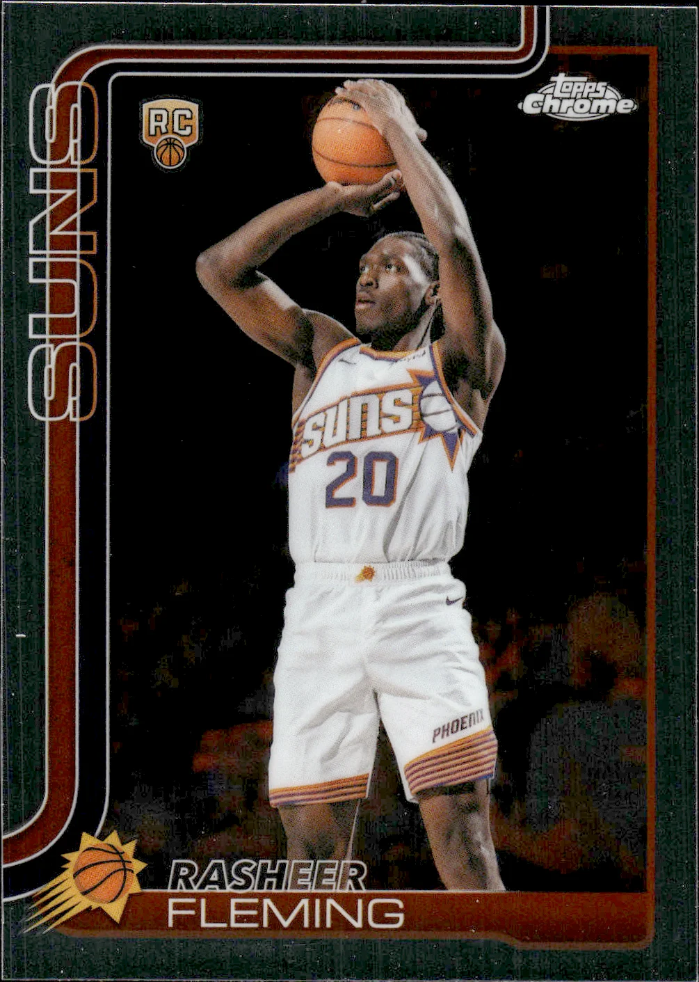 Rasheer Fleming #181 Rookie Card 2025 Topps Chrome Update Basketball basketball rookie card - Front