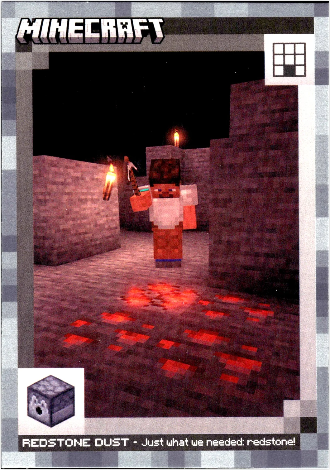 Redstone Dust 2024 Panini Minecraft #143 Stone trading card - Front
