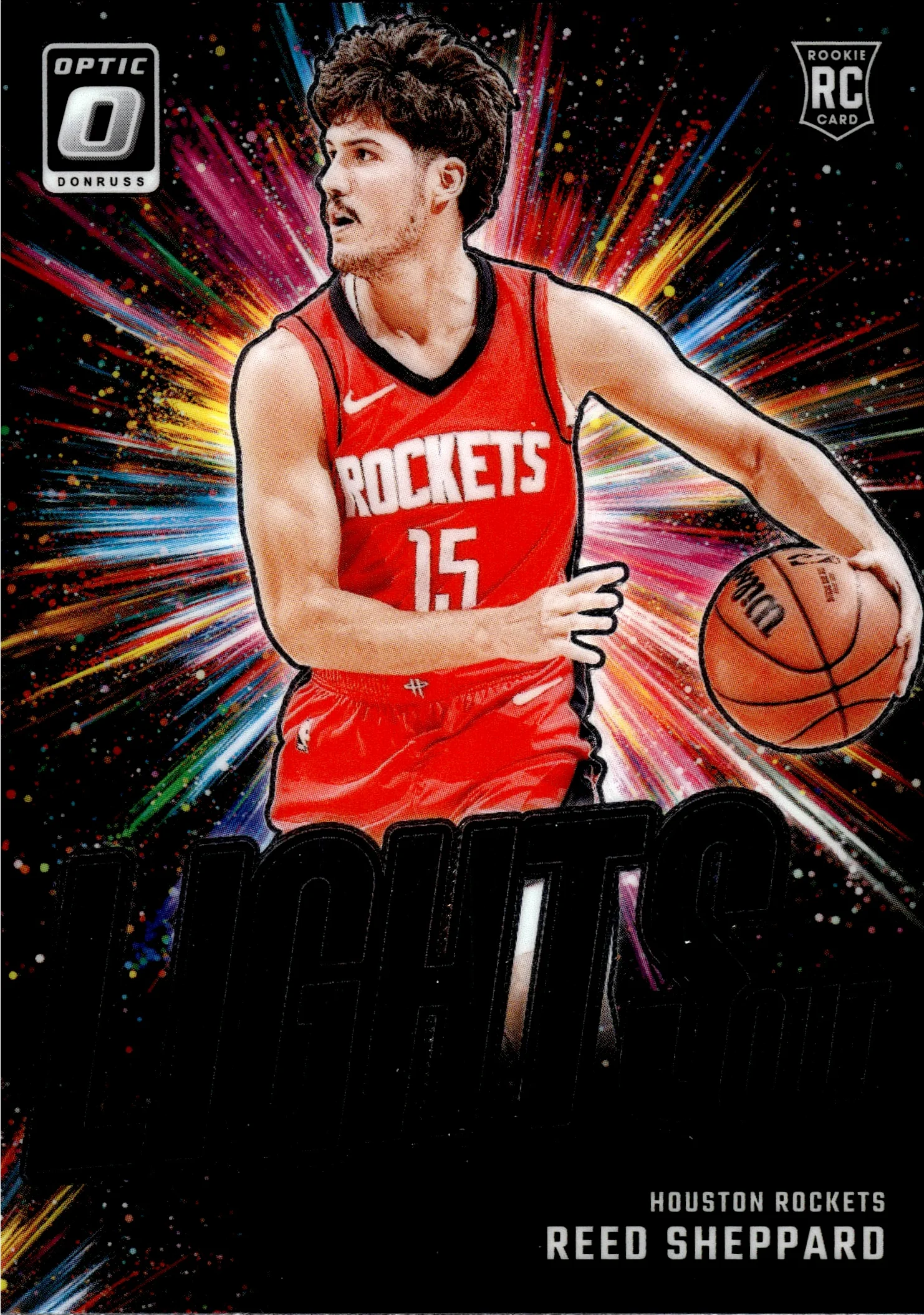 Reed Sheppard 2024-25 Donruss Optic #13 Lights Out basketball card - Front