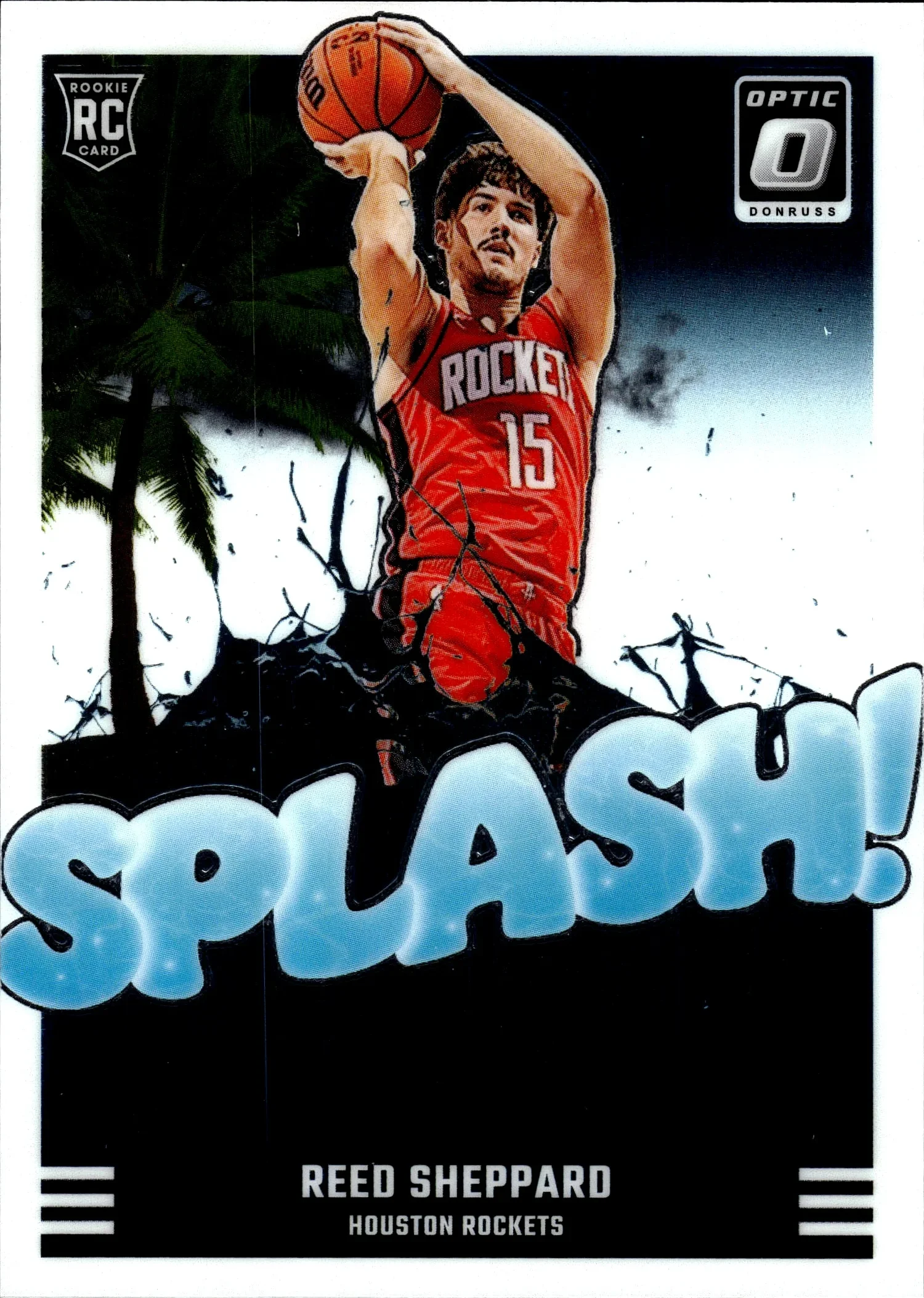 Reed Sheppard 2024-25 Donruss Optic #13 Splash! basketball card - Front