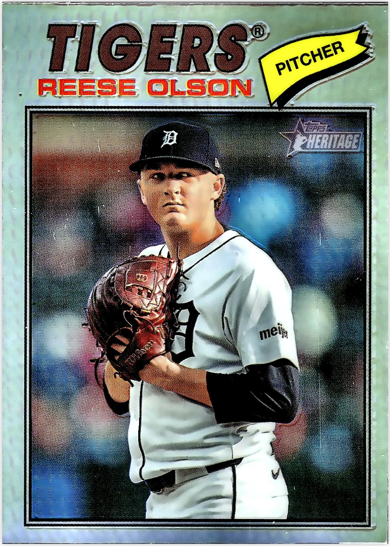 Reese Olson 2026 Topps Heritage #71 Chrome Refractors baseball card - Front