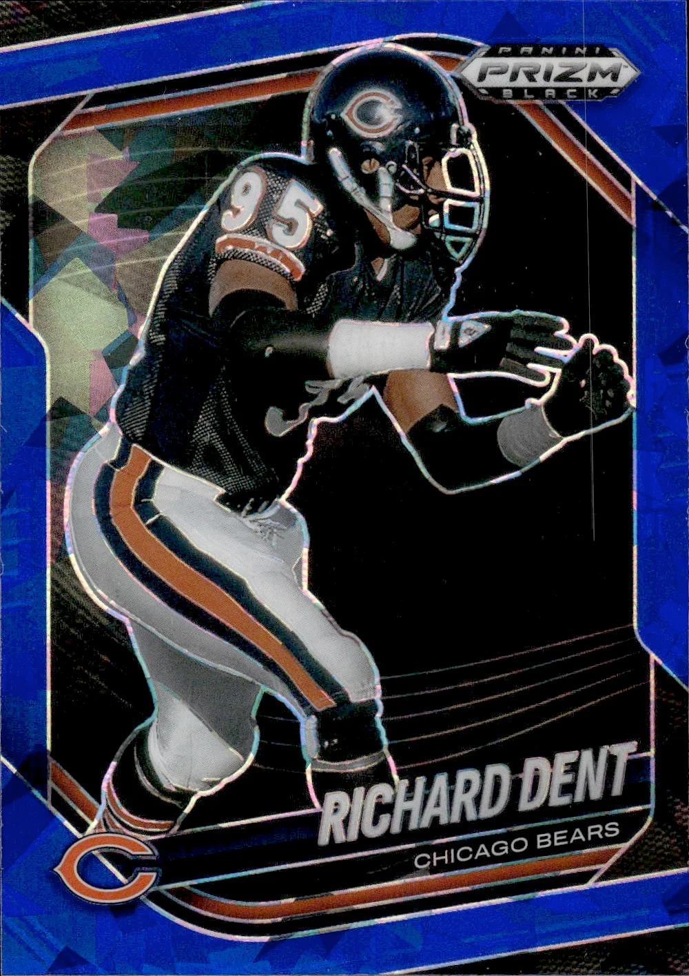 Richard Dent #24 Prizms Blue Ice /125 2025 Panini Prizm Black Football football card - Front