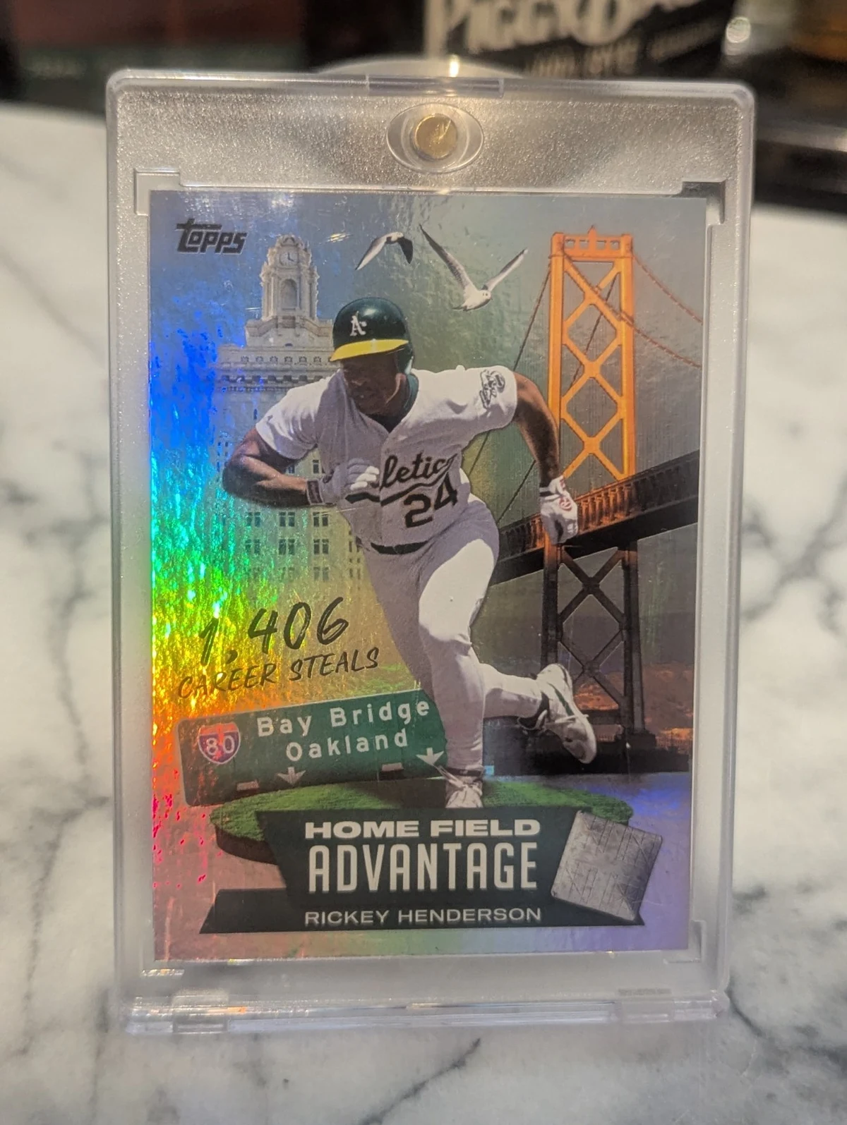 Rickey Henderson #LHA-13 2022 Topps Update Series Baseball Legendary Home Field Advantage front