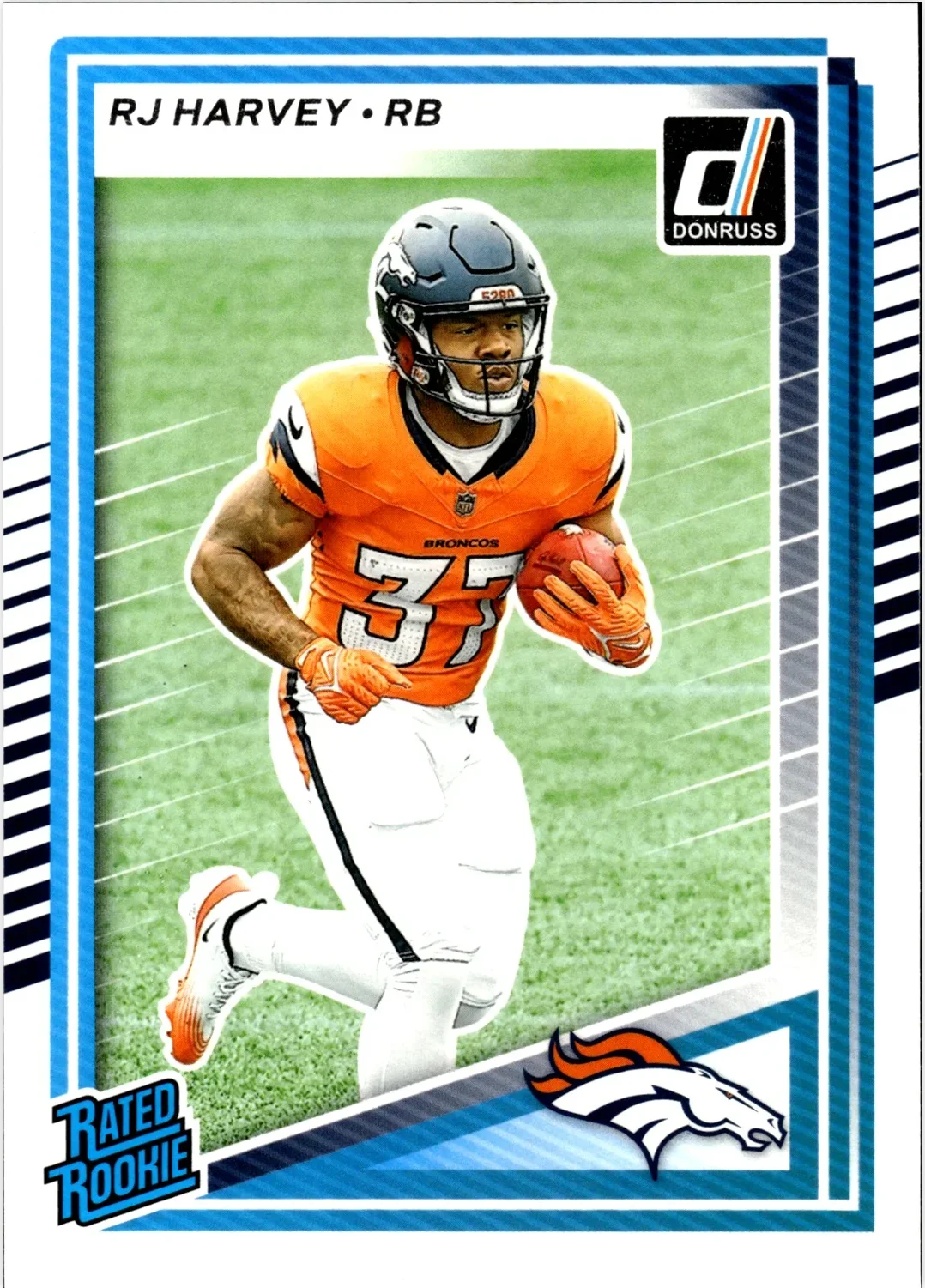 RJ Harvey 2025 Donruss #312 football rookie card - Front