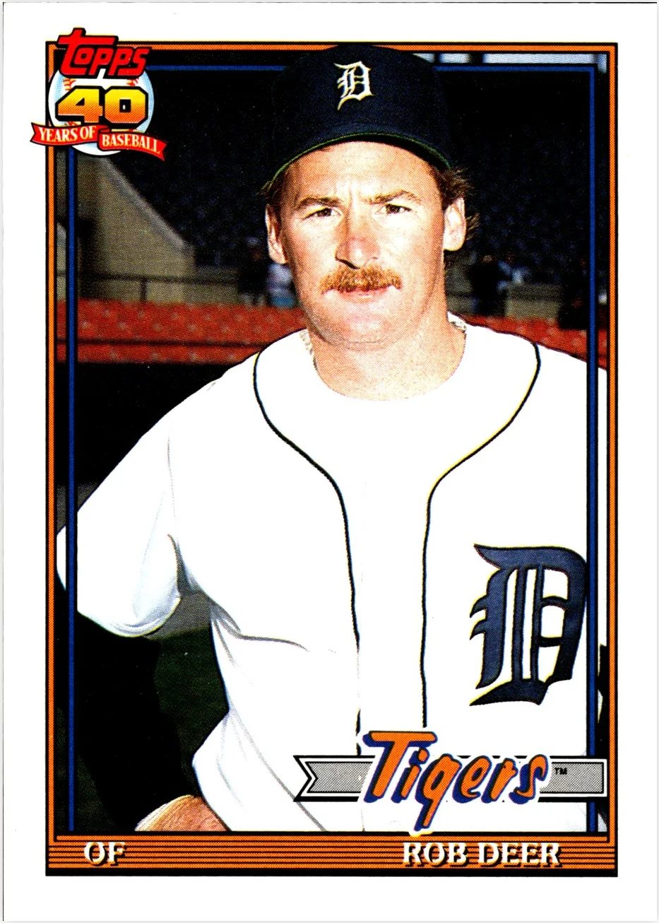 Rob Deer 1991 Topps Traded #30T baseball card - Front