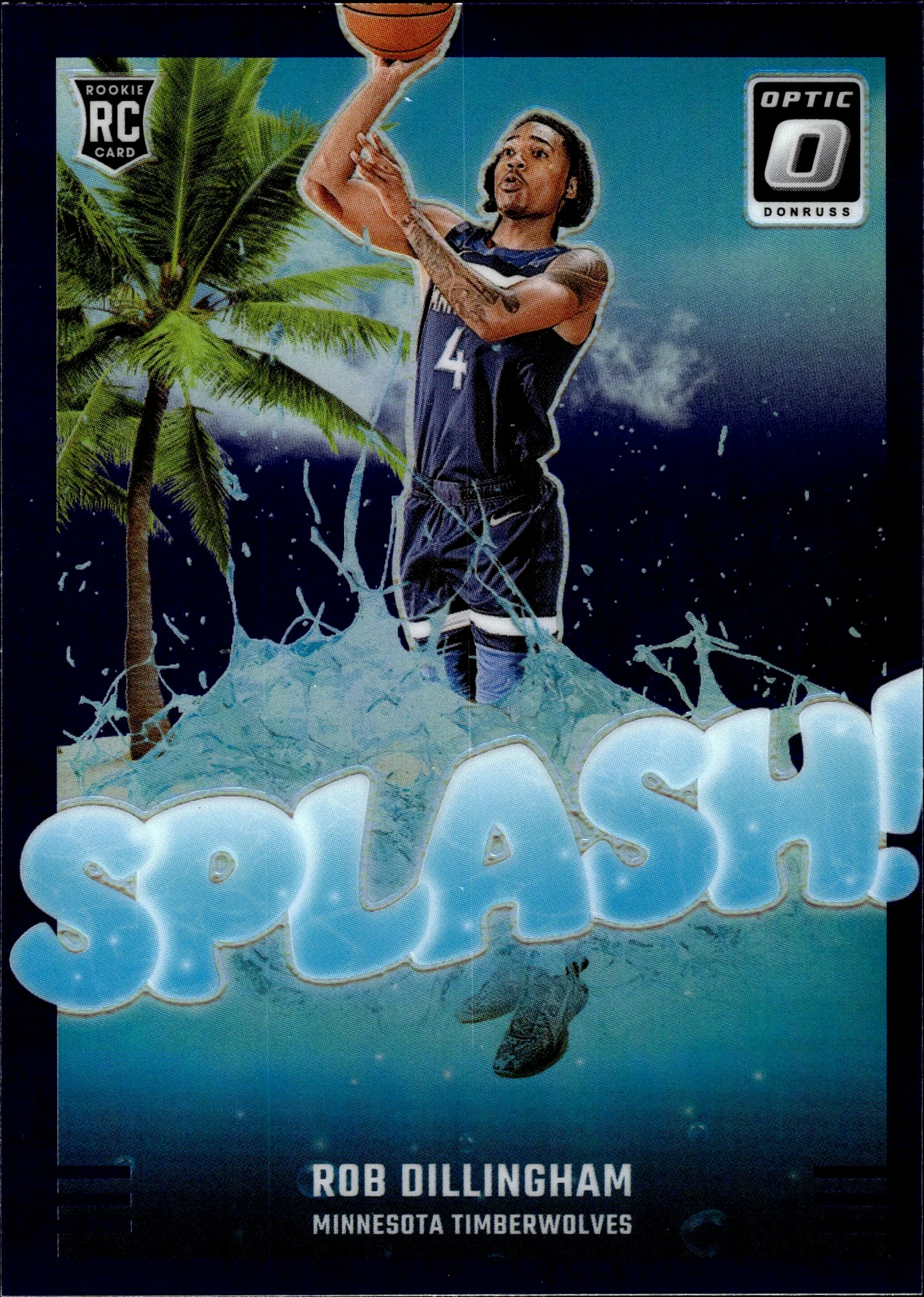 Rob Dillingham 2024-25 Donruss Optic #8 Splash! Purple basketball card - Front