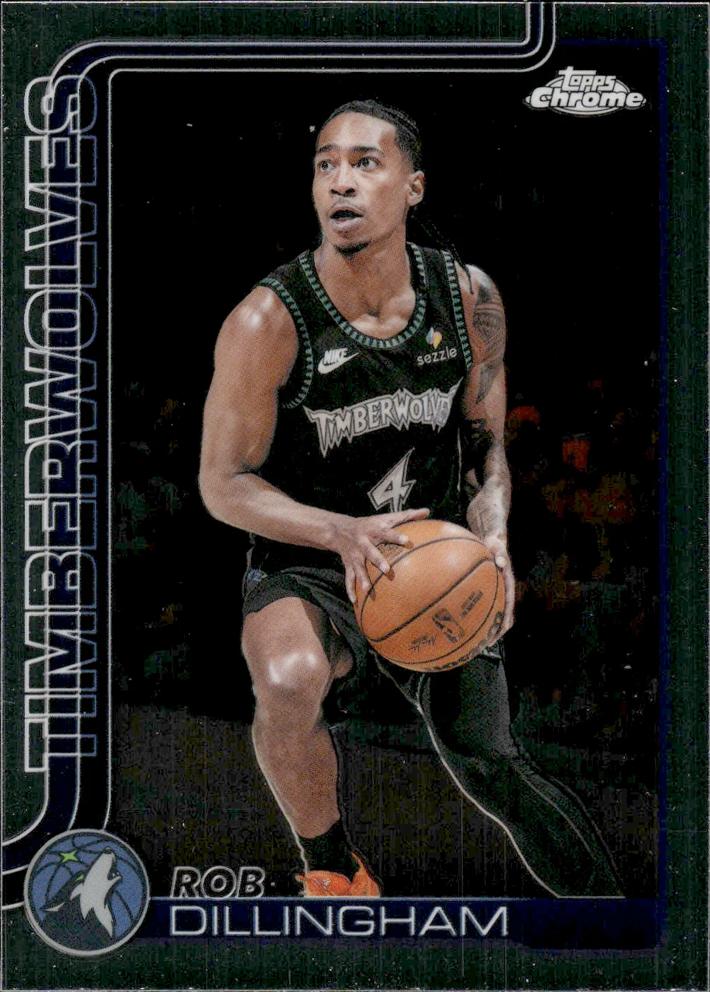 Rob Dillingham #105 2025 Topps Chrome Update Basketball basketball card - Front