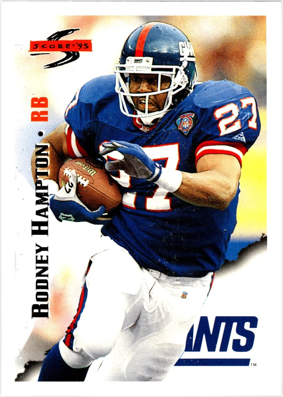 Rodney Hampton 1995 Score #33 football card - Front