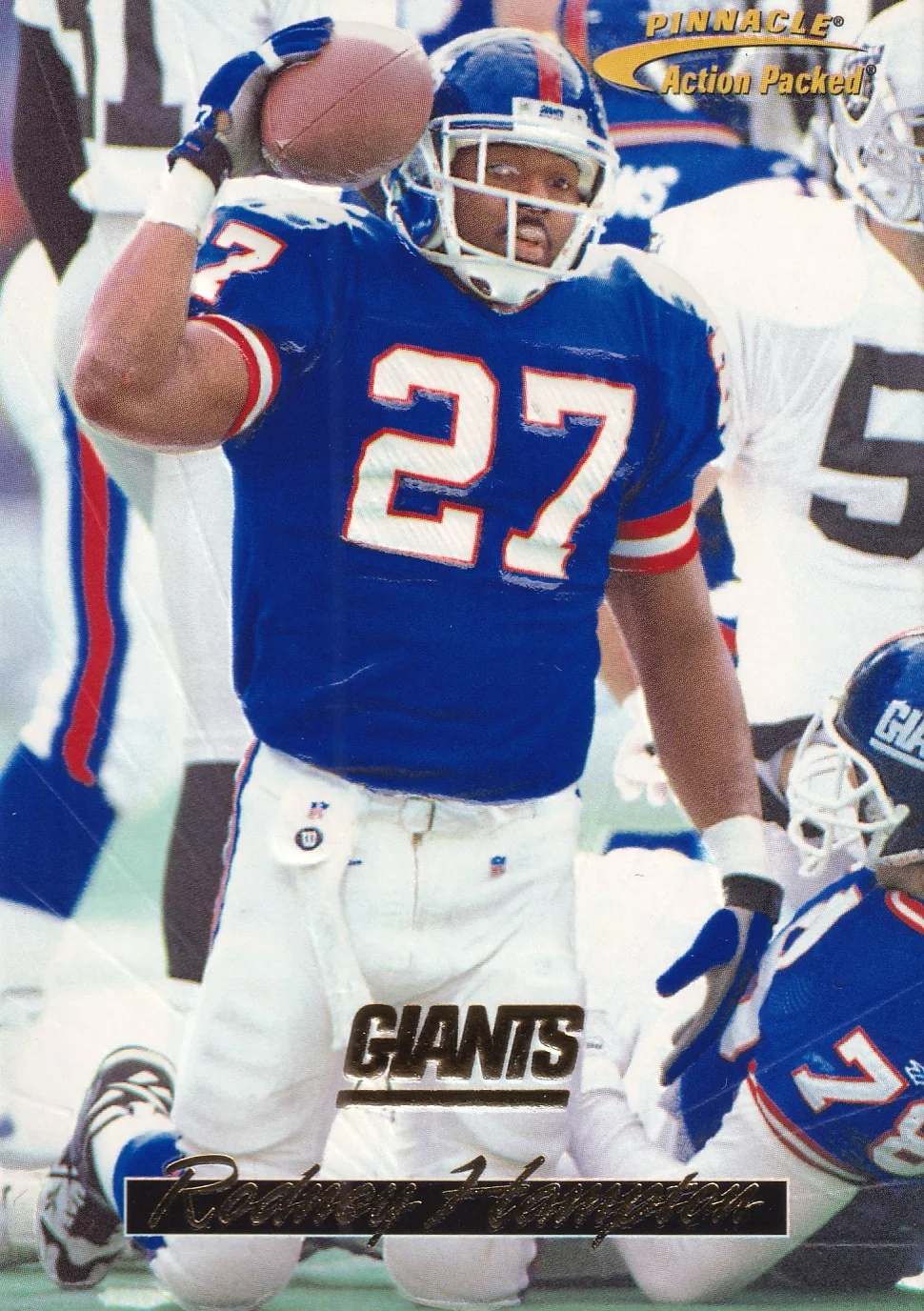 Rodney Hampton 1996 Action Packed #7 football card - Front