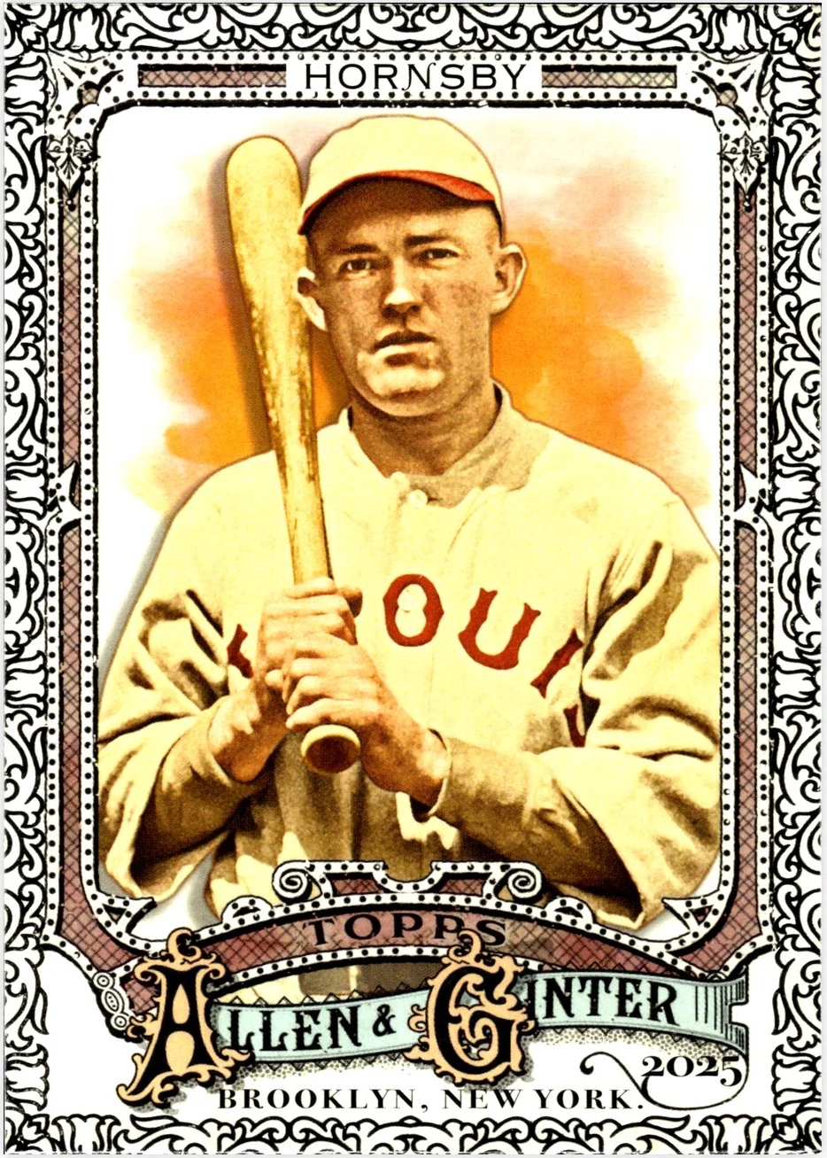 Rogers Hornsby 2025 Topps Allen & Ginter #35 Foil Filagree baseball card - Front