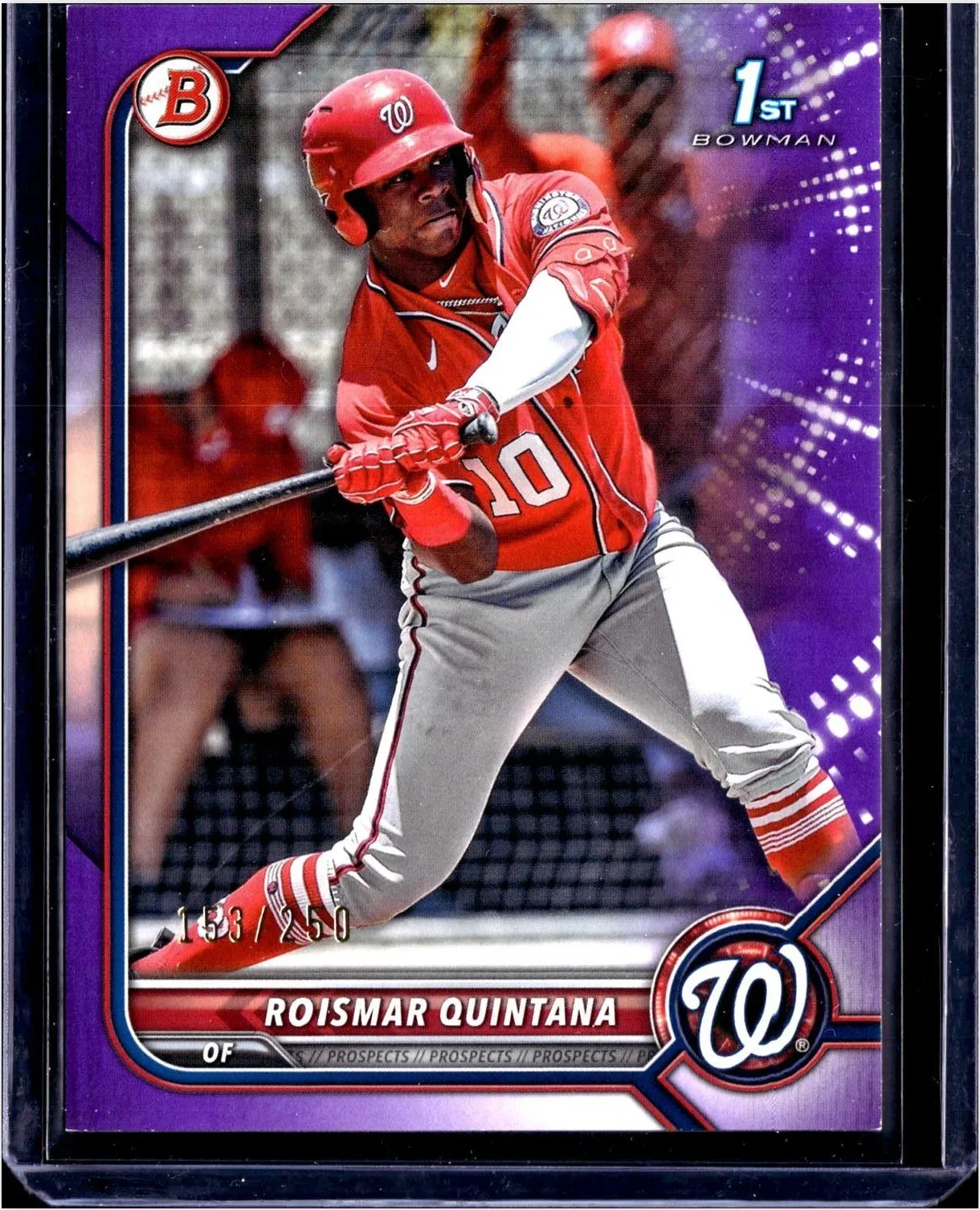 Roismar Quintana 2022 Bowman #BCP-83 Chrome Prospects Mojo Purple Refractors baseball card - Front
