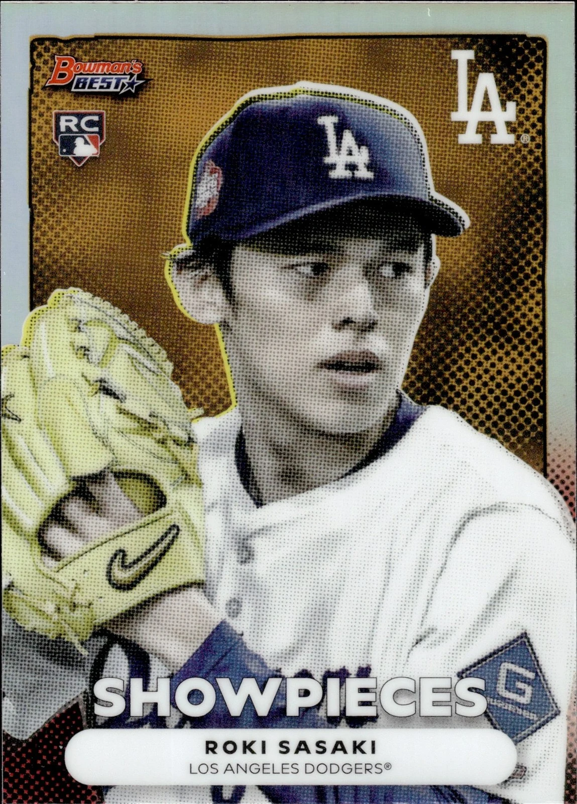 Roki Sasaki #BS-14 Rookie Card 2025 Bowman's Best Baseball Bowman Showpieces front