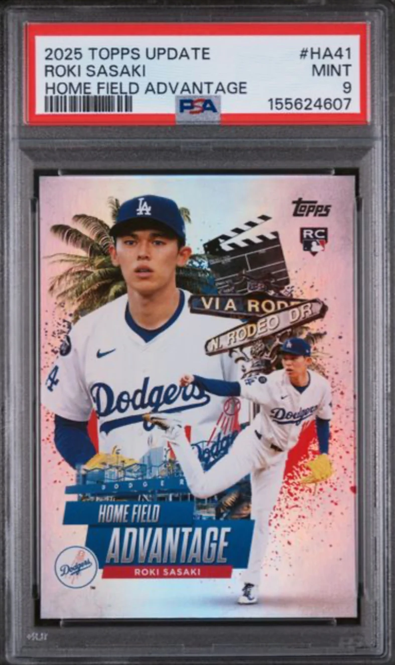 Roki Sasaki #HA-41 2025 Topps Update Series Baseball Home Field Advantage front