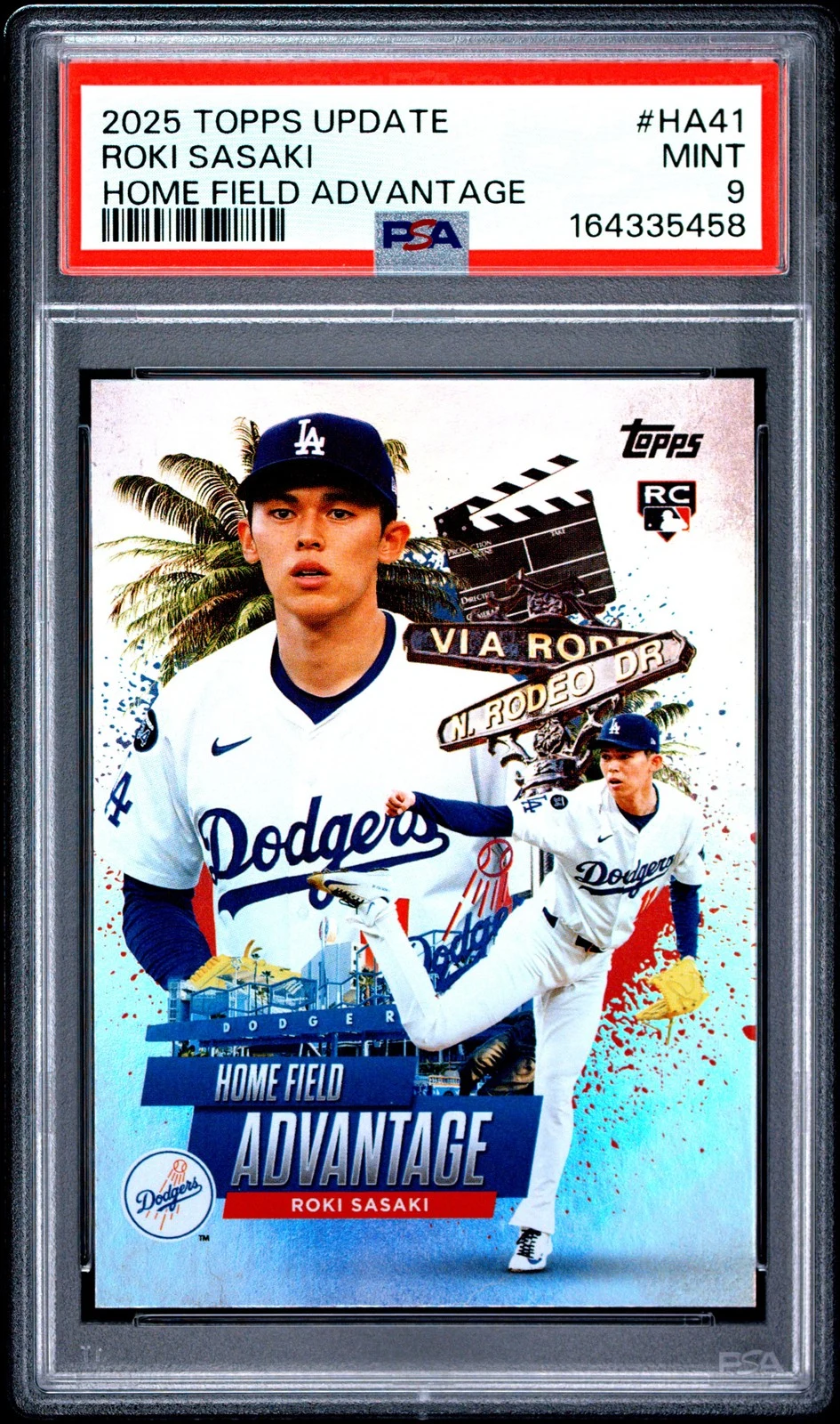 Roki Sasaki #HA-41 2025 Topps Update Series Baseball Home Field Advantage front