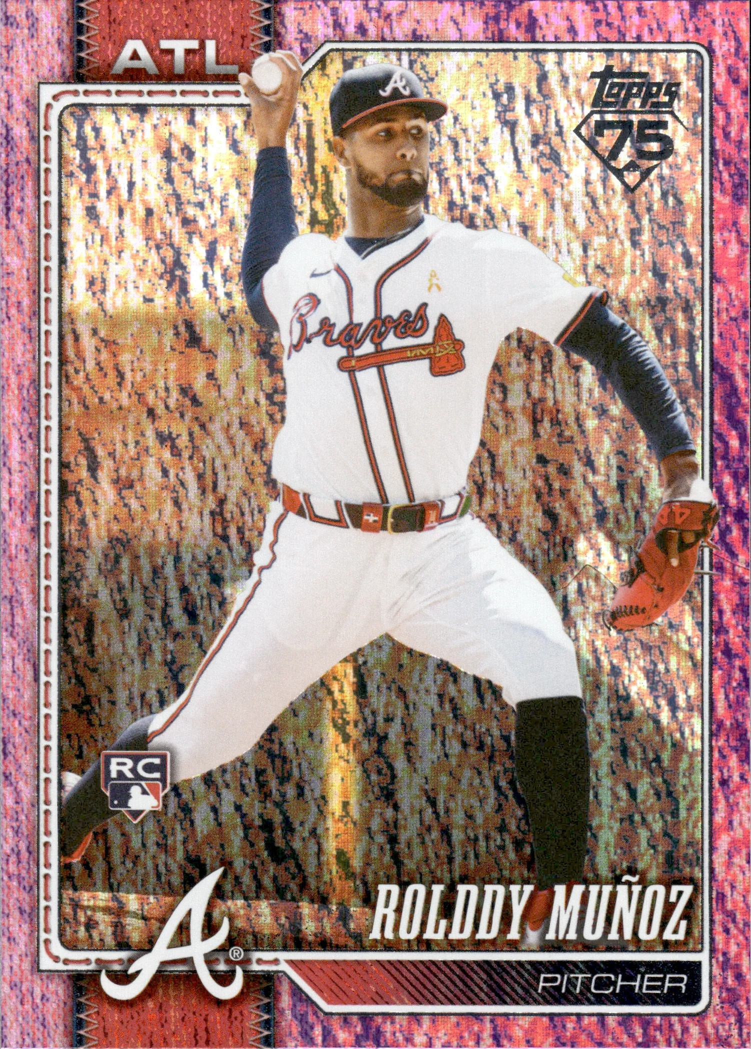 Rolddy Muñoz #570 Pink Holo Foil Rookie Card 2026 Topps Series 2 Baseball baseball rookie card - Front