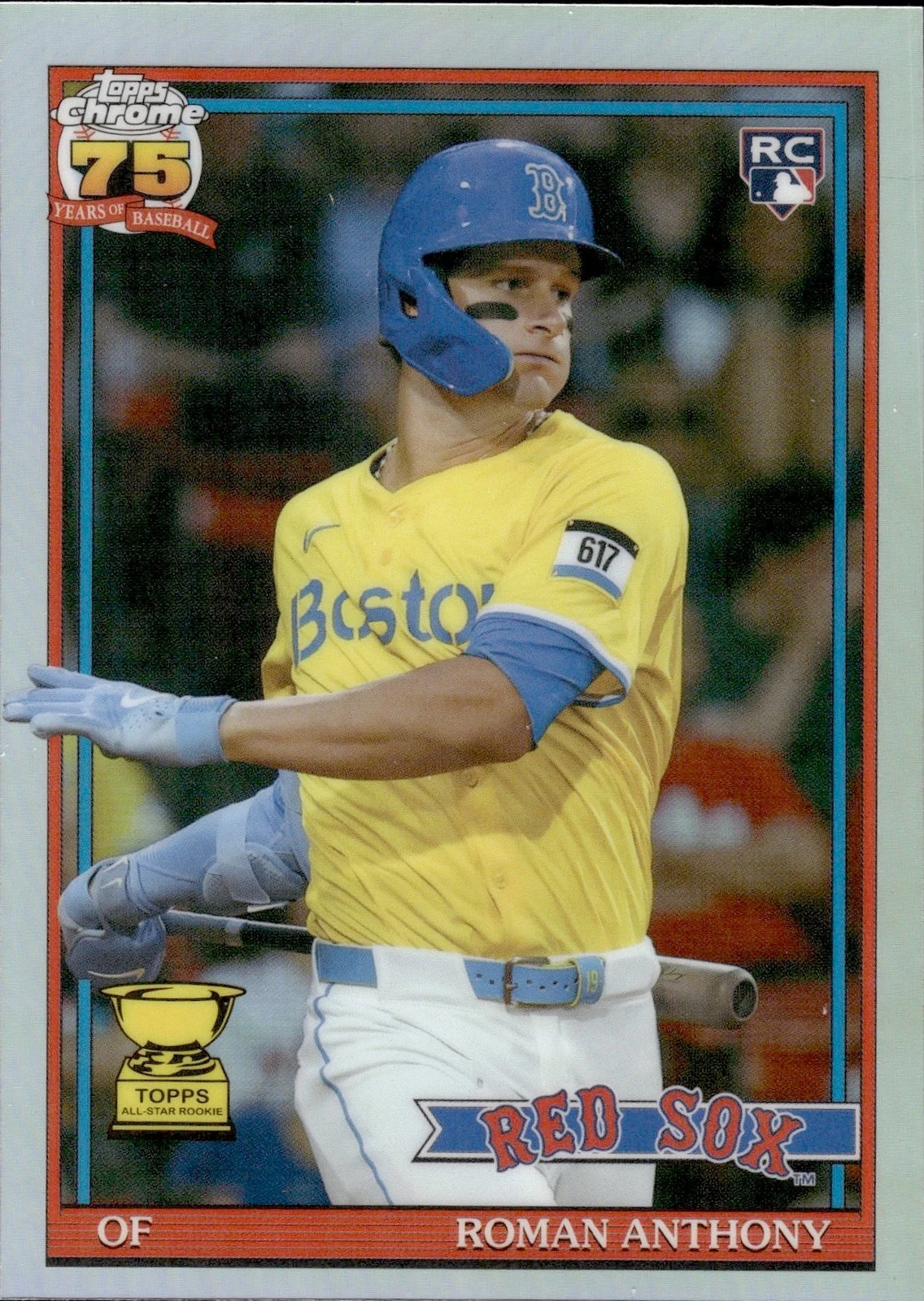 Roman Anthony #91CB-19 Rookie Card 2026 Topps Chrome Baseball 1991 Insert front