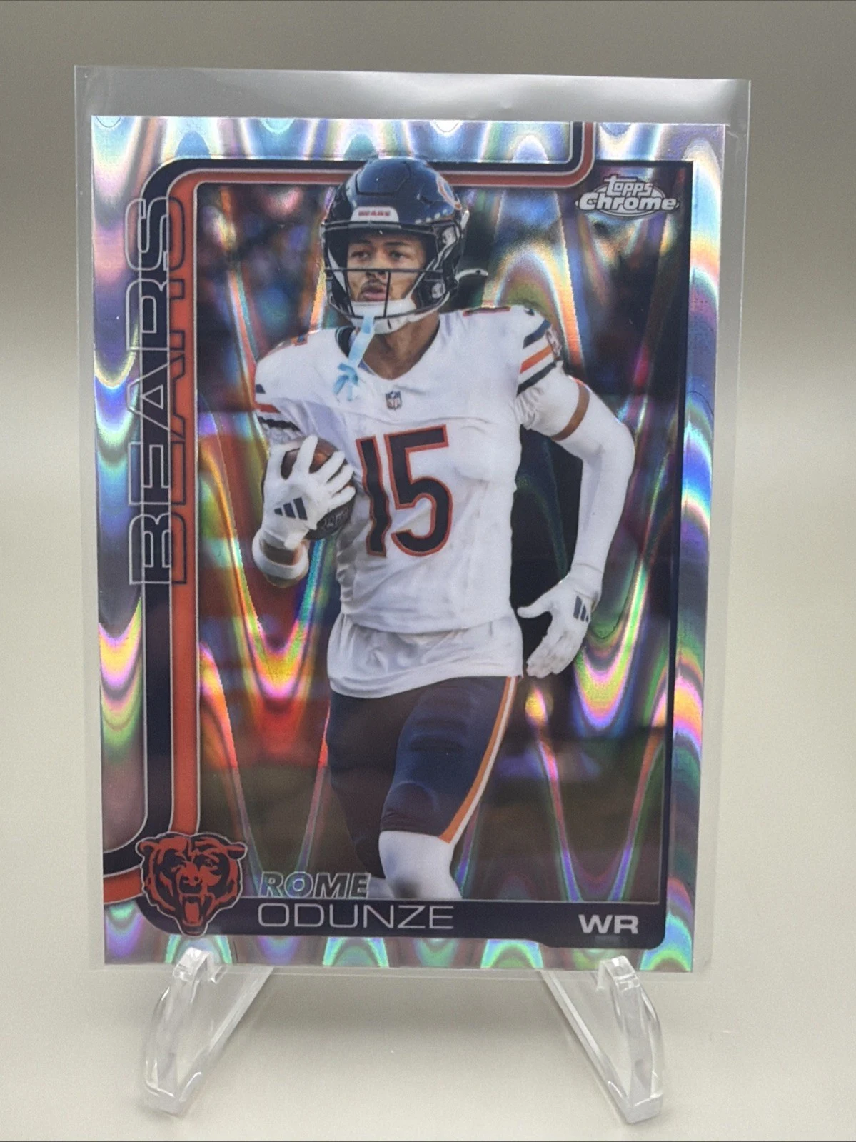 Rome Odunze 2025 Topps Chrome Football card