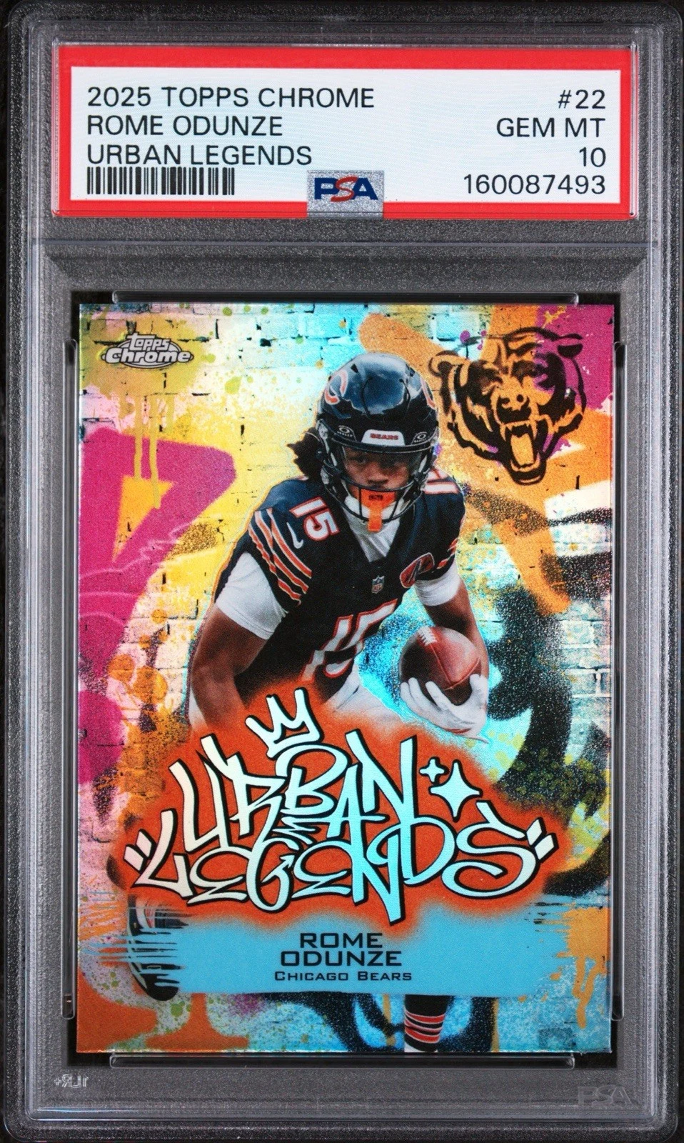 Rome Odunze 2025 Topps Chrome Football card