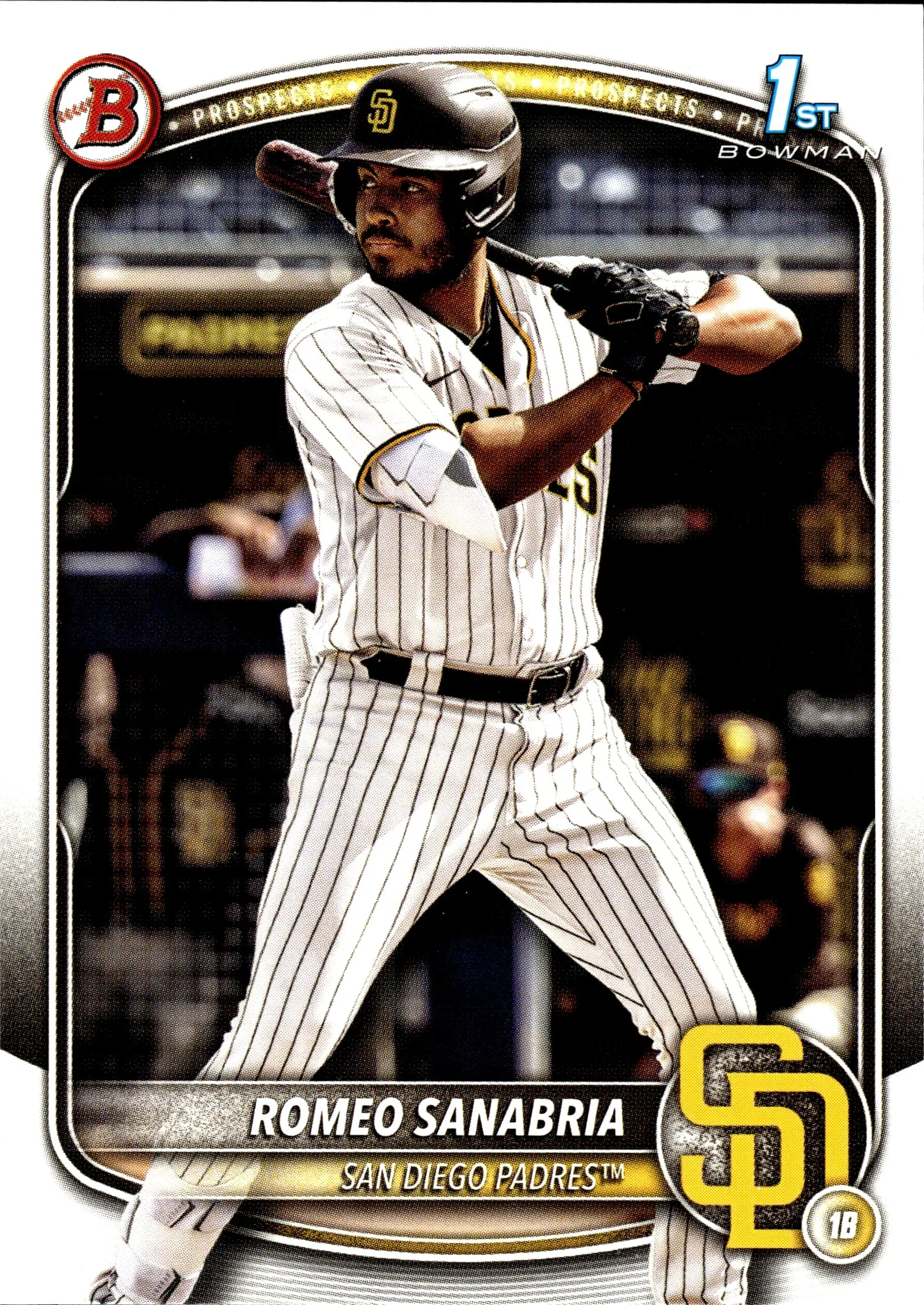 Romeo Sanabria 2025 Bowman #BP-3 Prospects baseball card - Front