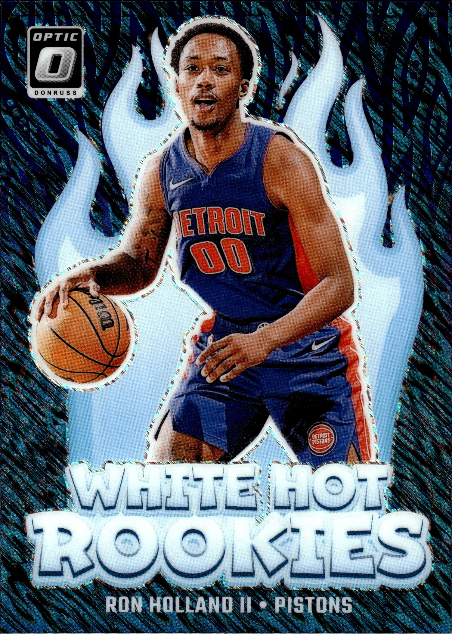 Ron Holland II 2024-25 Donruss Optic #1 White Hot Rookies Purple basketball card - Front