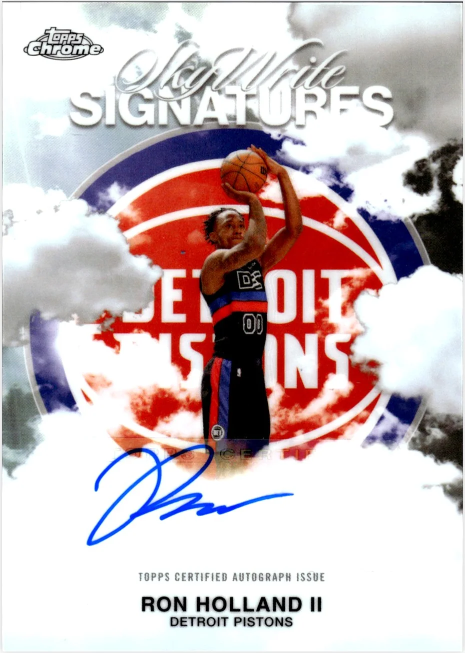 Ron Holland II 2025-26 Topps Chrome #SWS-RH Sky Write Signatures basketball card - Front