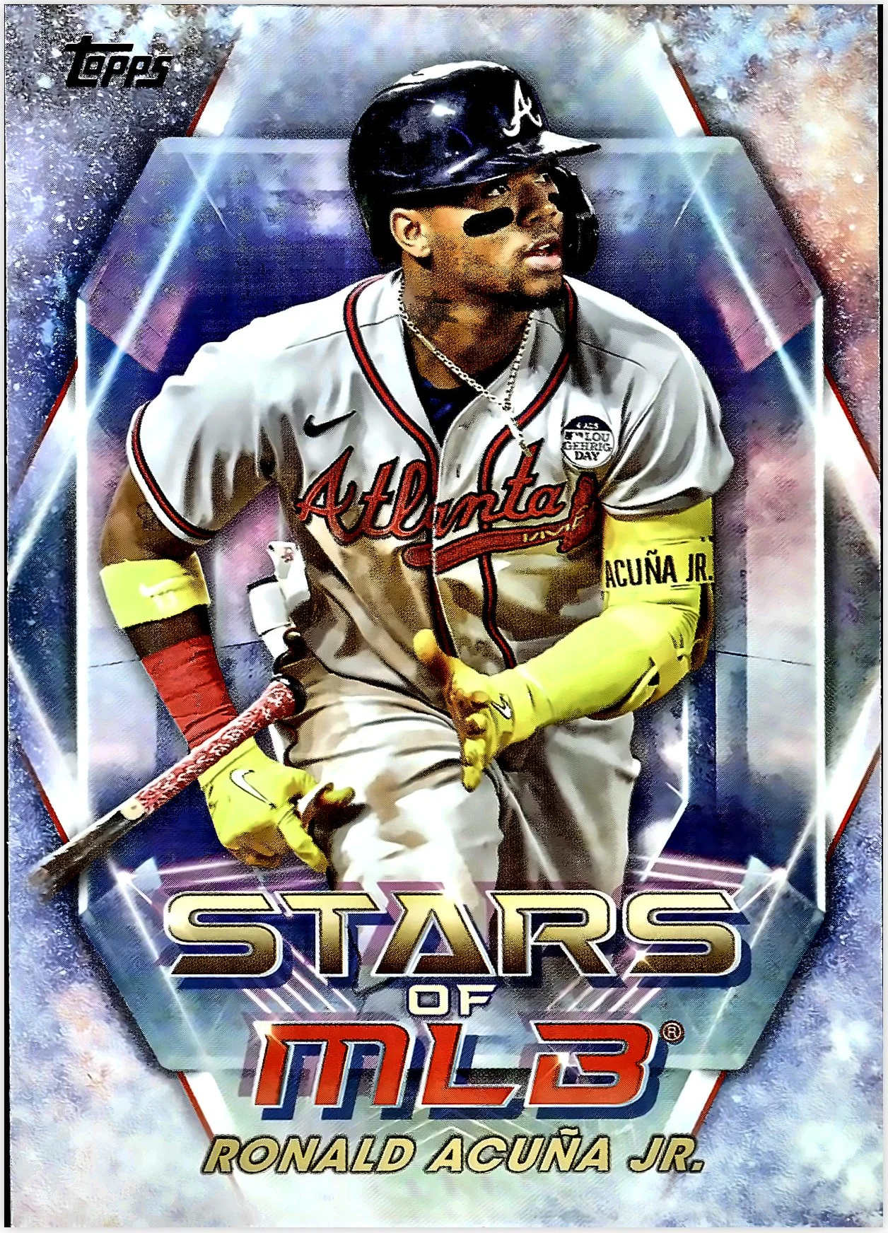 Ronald Acuña Jr. 2023 Topps #SMLB-3 Stars of MLB baseball card - Front