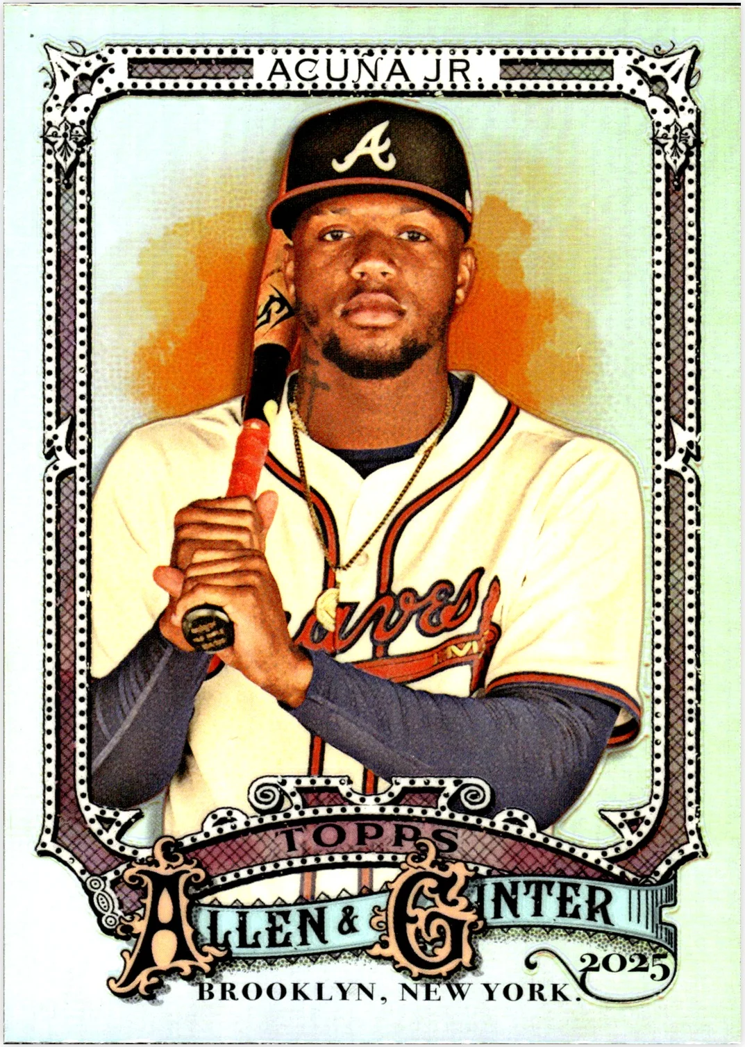 Ronald Acuña Jr. 2025 Topps Allen & Ginter #103 Chrome baseball card - Front