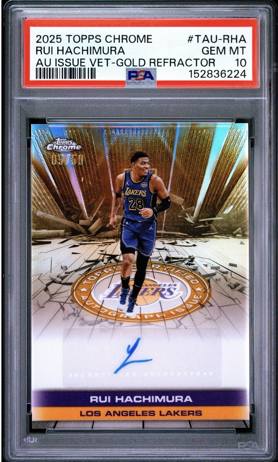 Rui Hachimura 2025 Topps Chrome Basketball card