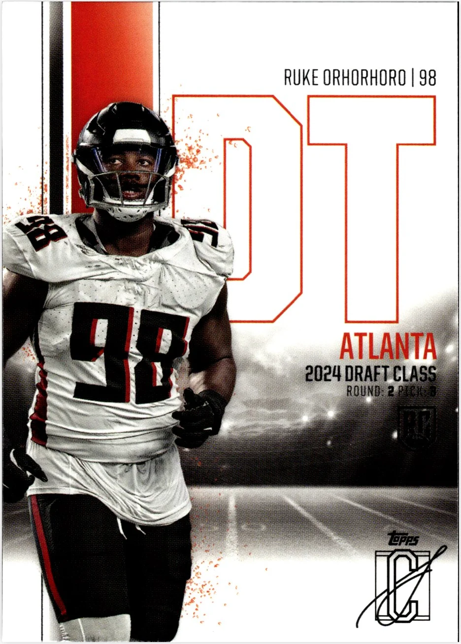 Ruke Orhorhoro Rookie Card 2024 Topps Signature Class #67 football rookie card - Front