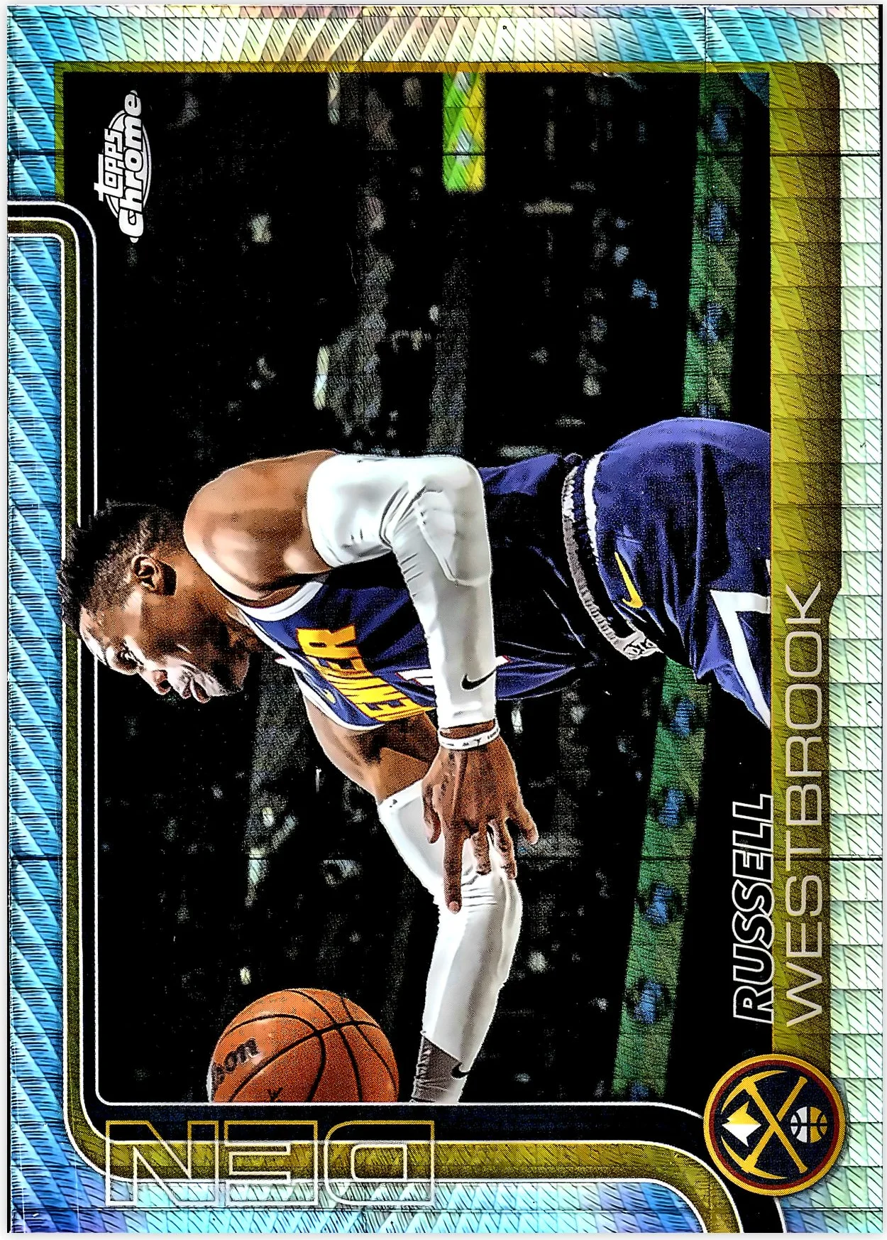 Russell Westbrook 2025-26 Topps Chrome #15 Pulsar Refractor basketball card - Front