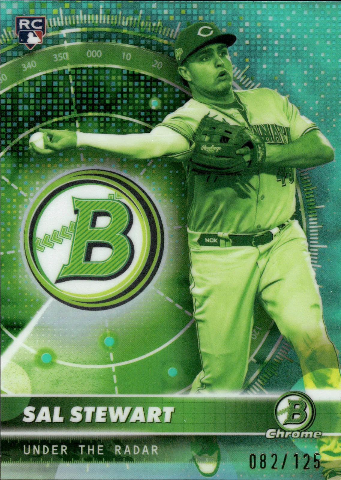 Sal Stewart #UR-11 Rookie Card 2026 Bowman Baseball Under the Radar Green front