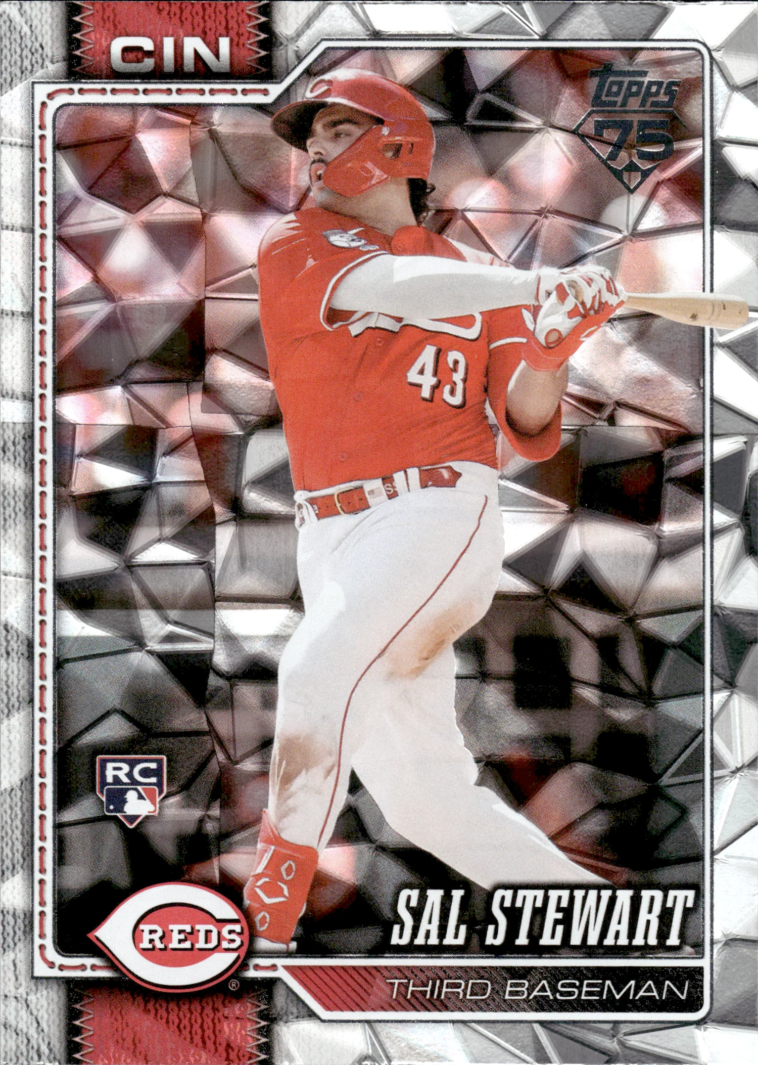 Sal Stewart #372 Diamonte Foil Rookie Card 2026 Topps Series 2 Baseball baseball rookie card - Front