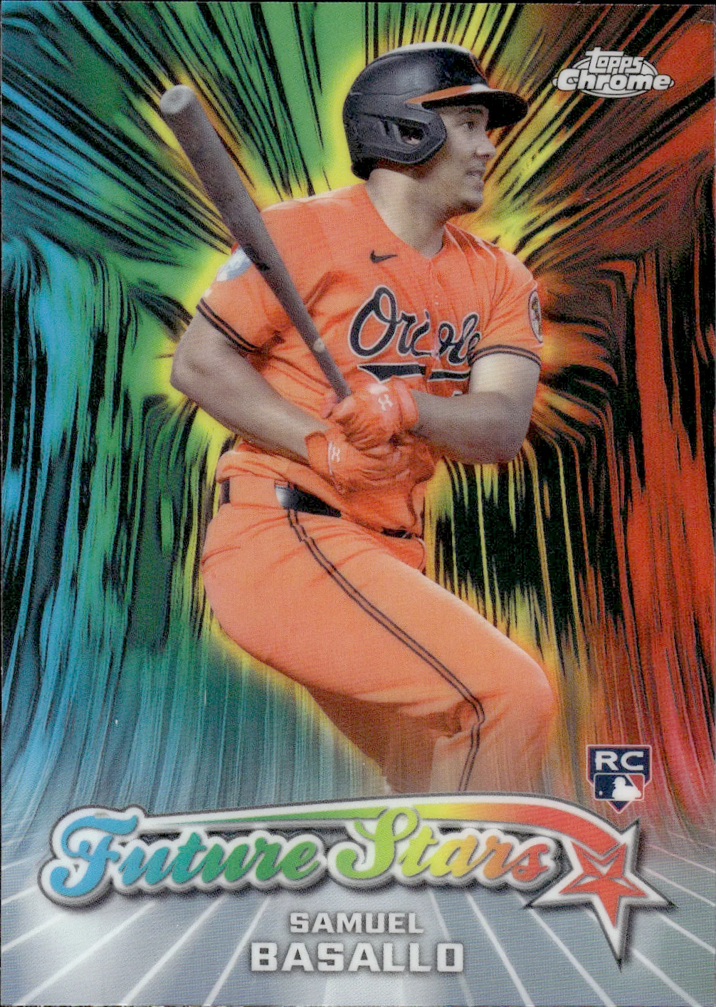 Samuel Basallo #FS-4 Rookie Card 2026 Topps Chrome Baseball Future Stars baseball rookie card - Front