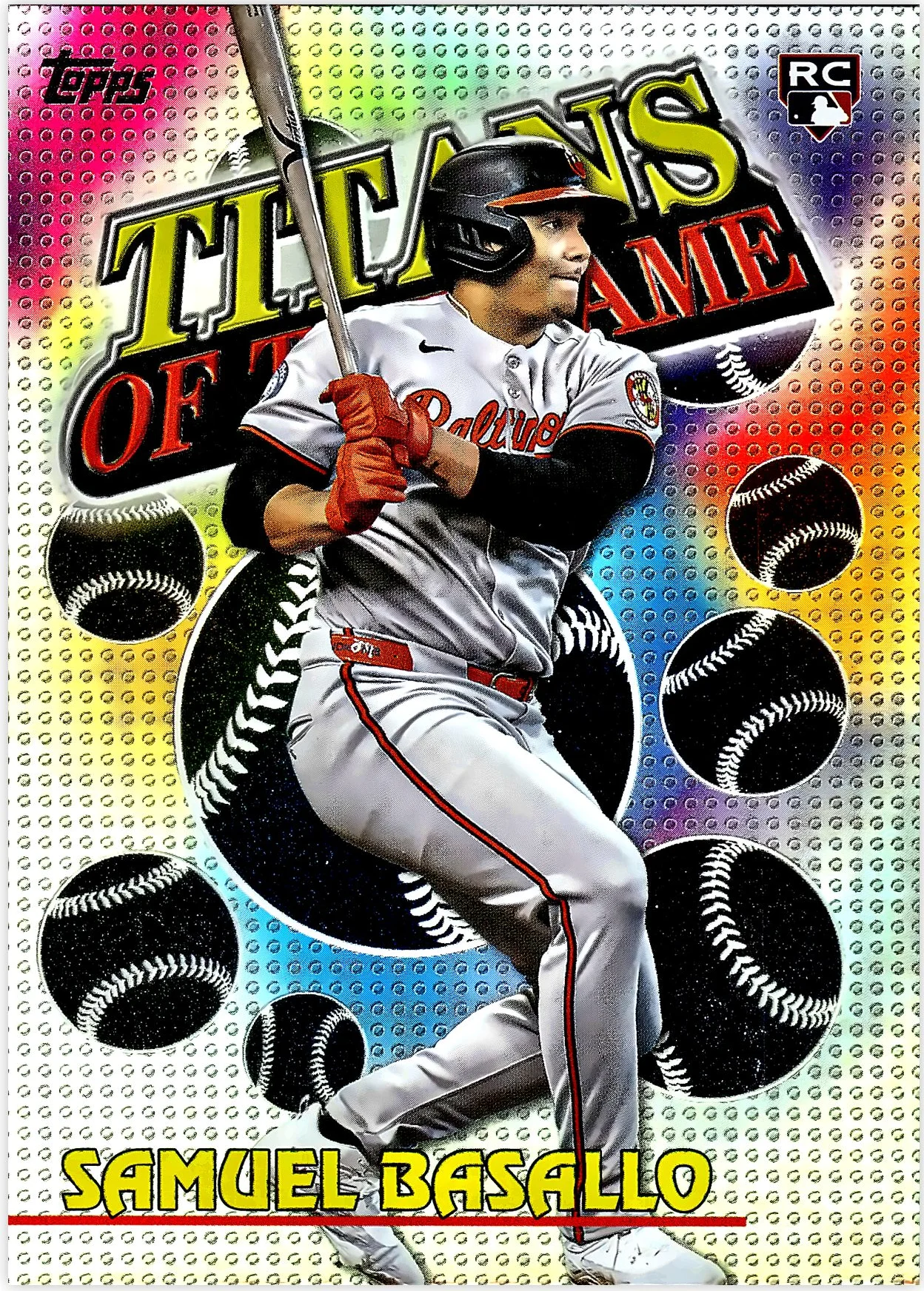 Samuel Basallo Rookie Card 2026 Topps #TOG-10 Titans of the Game baseball rookie card - Front
