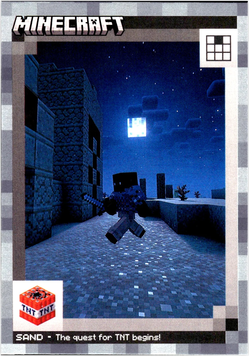 Sand 2024 Panini Minecraft #83 Stone trading card - Front