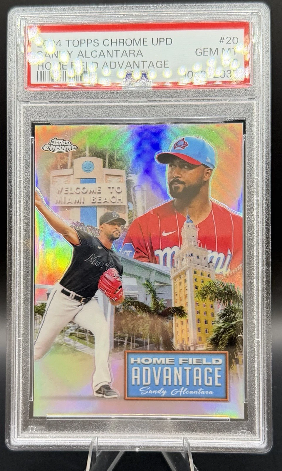 Sandy Alcantara #HFAC-20 2024 Topps Chrome Update Baseball Home Field Advantage front