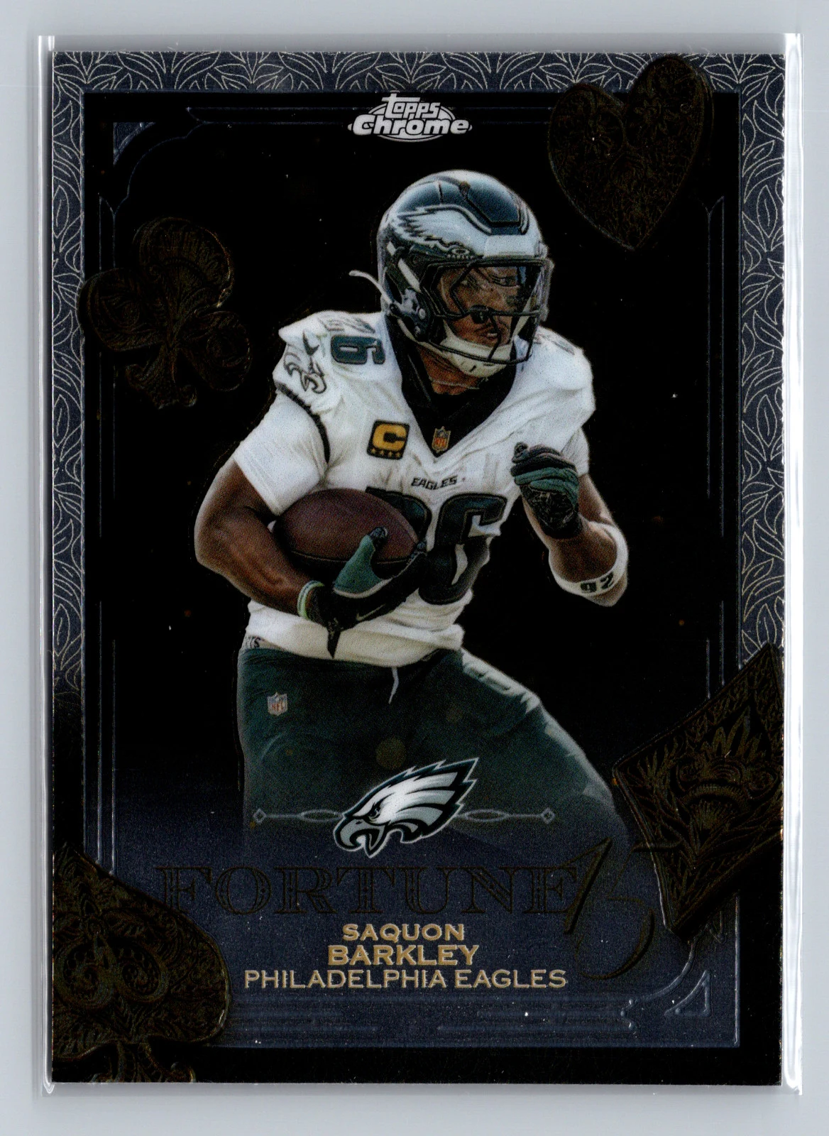Saquon Barkley 2025 Topps Chrome Football card