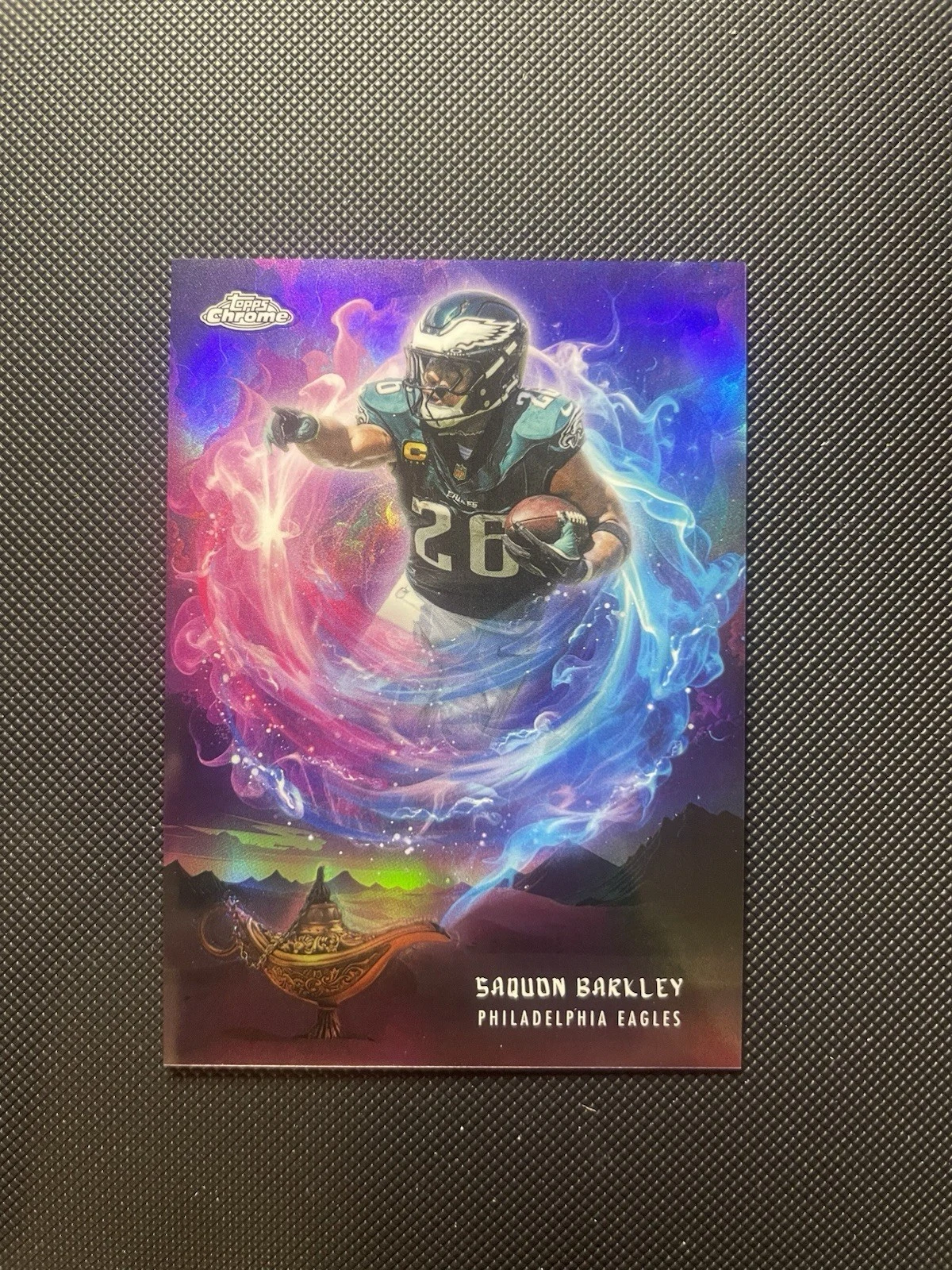 Saquon Barkley 2025 Topps Chrome Football card