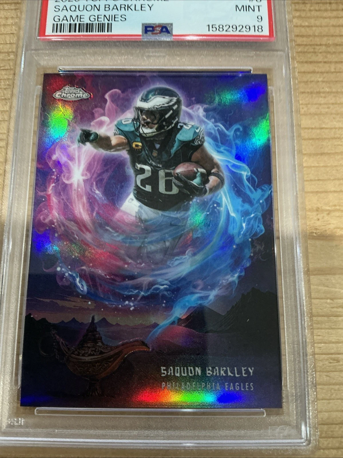 Saquon Barkley 2025 Topps Chrome Football card