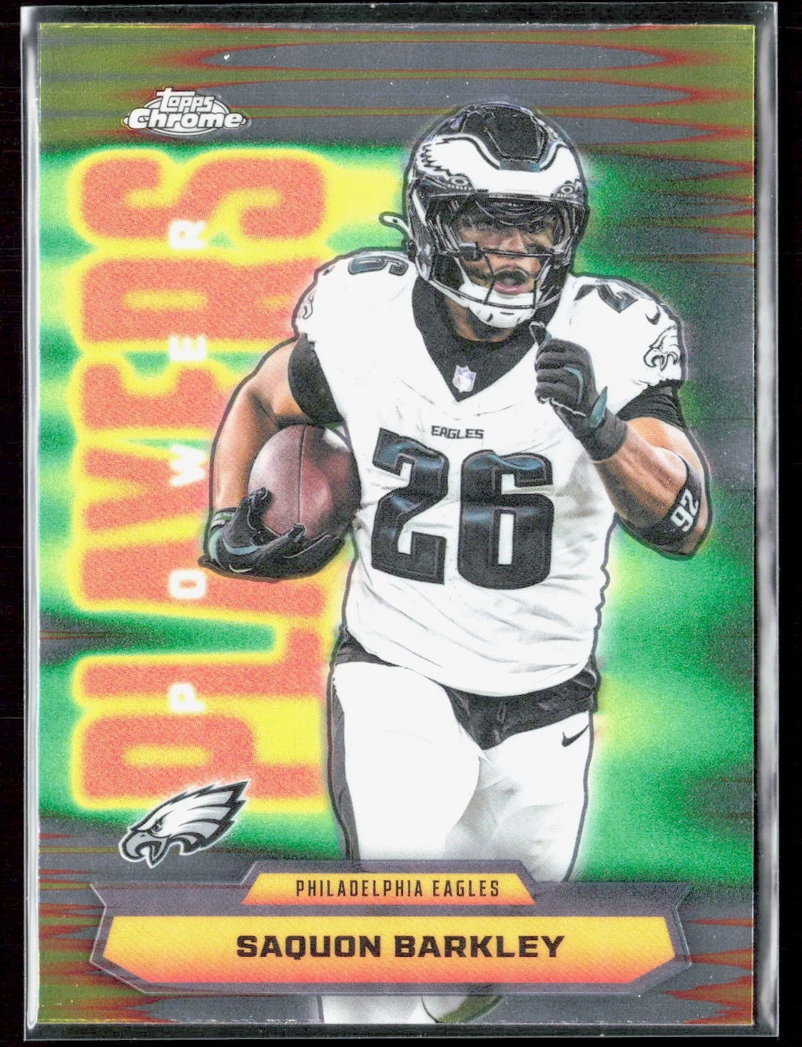 Saquon Barkley 2025 Topps Chrome Football card