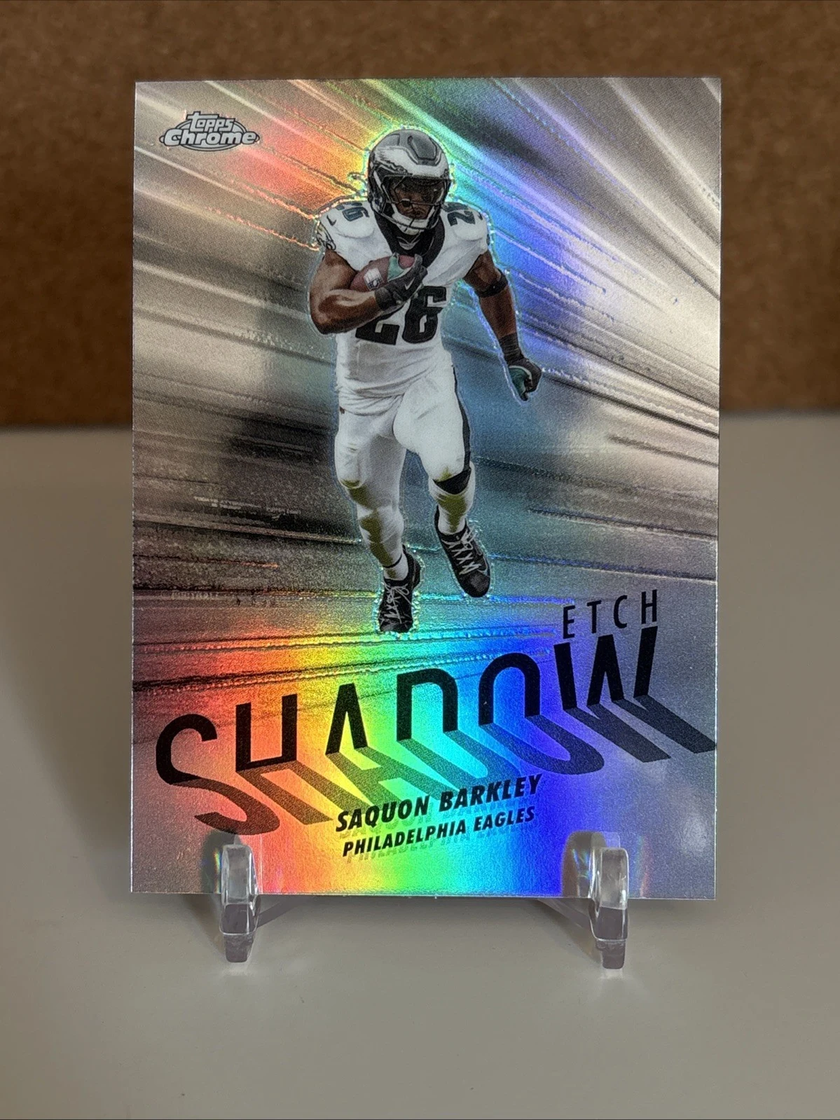 Saquon Barkley 2025 Topps Chrome Football card