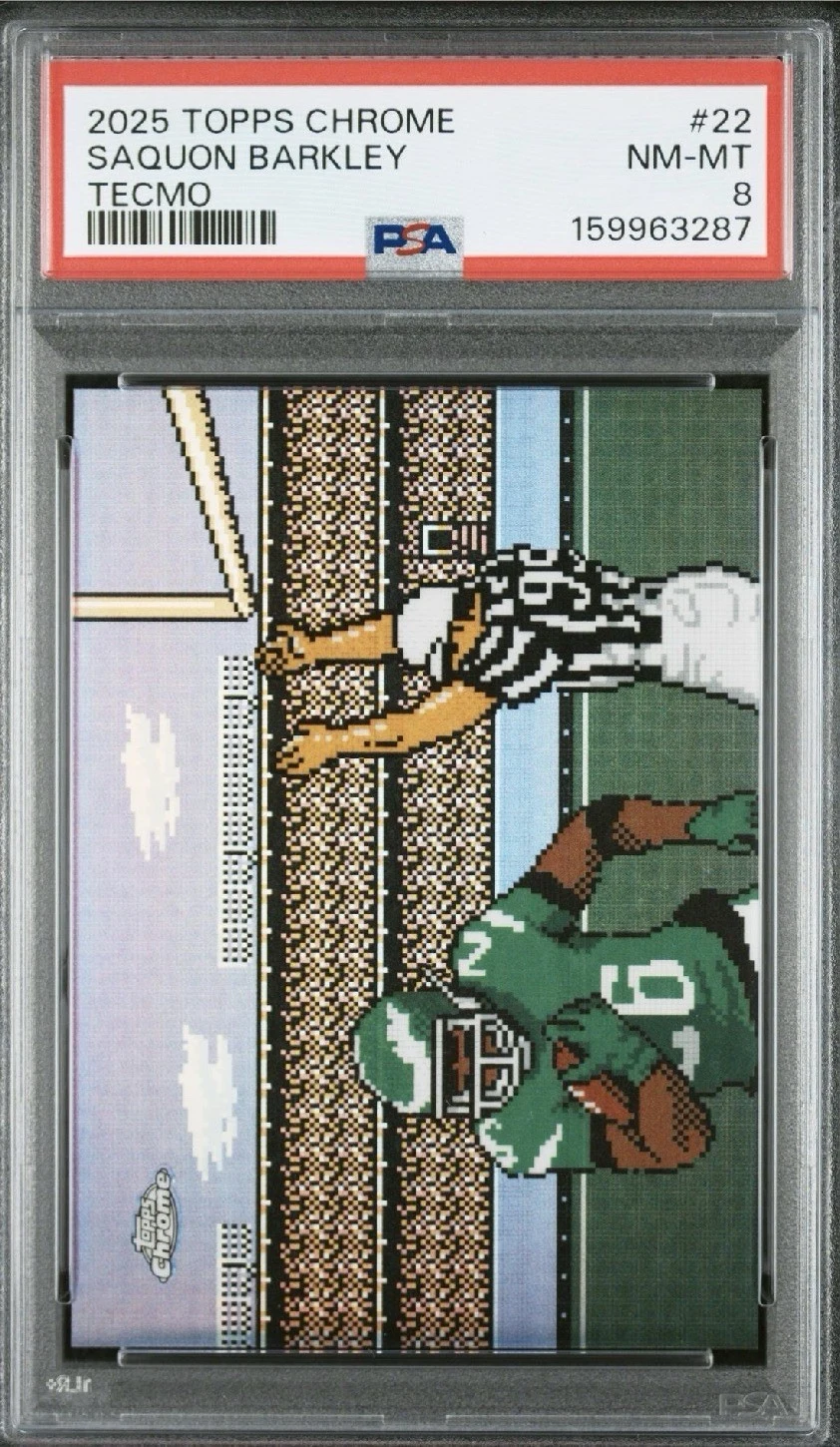 Saquon Barkley 2025 Topps Chrome Football card