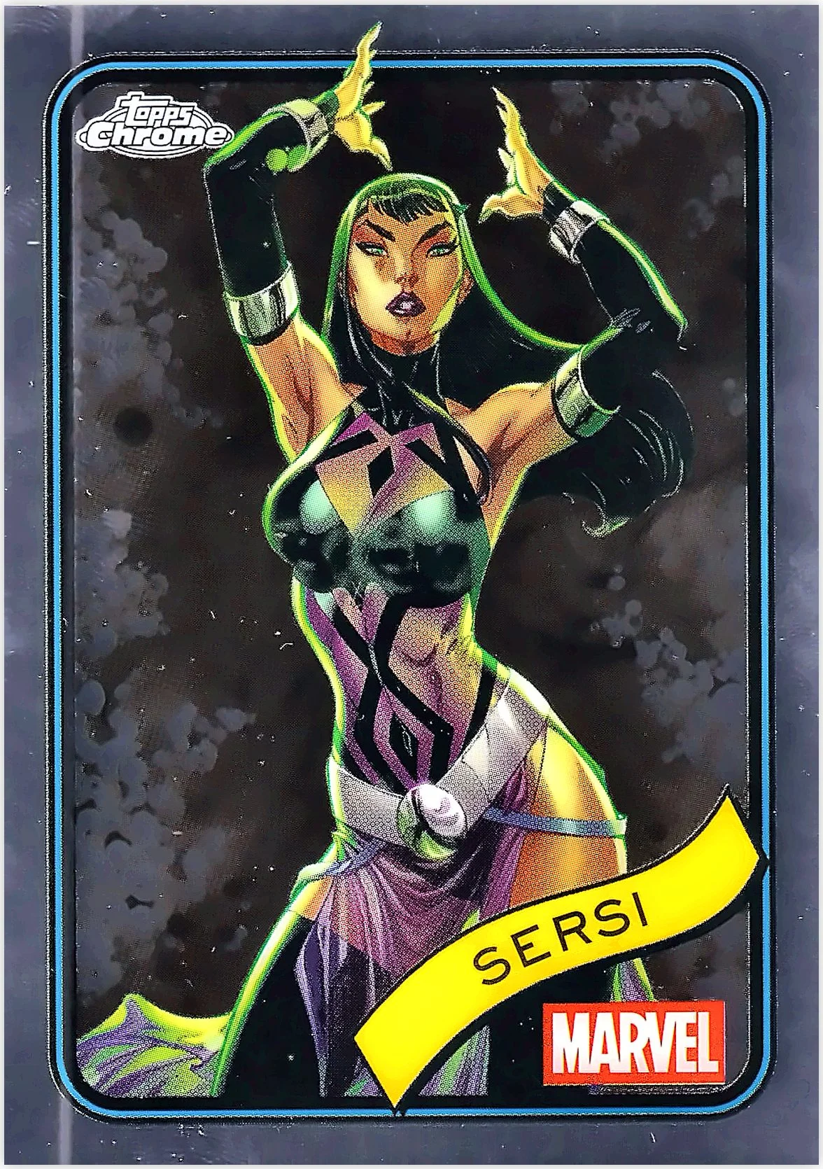 Sersi 2025 Topps Chrome Marvel #77 trading card - Front