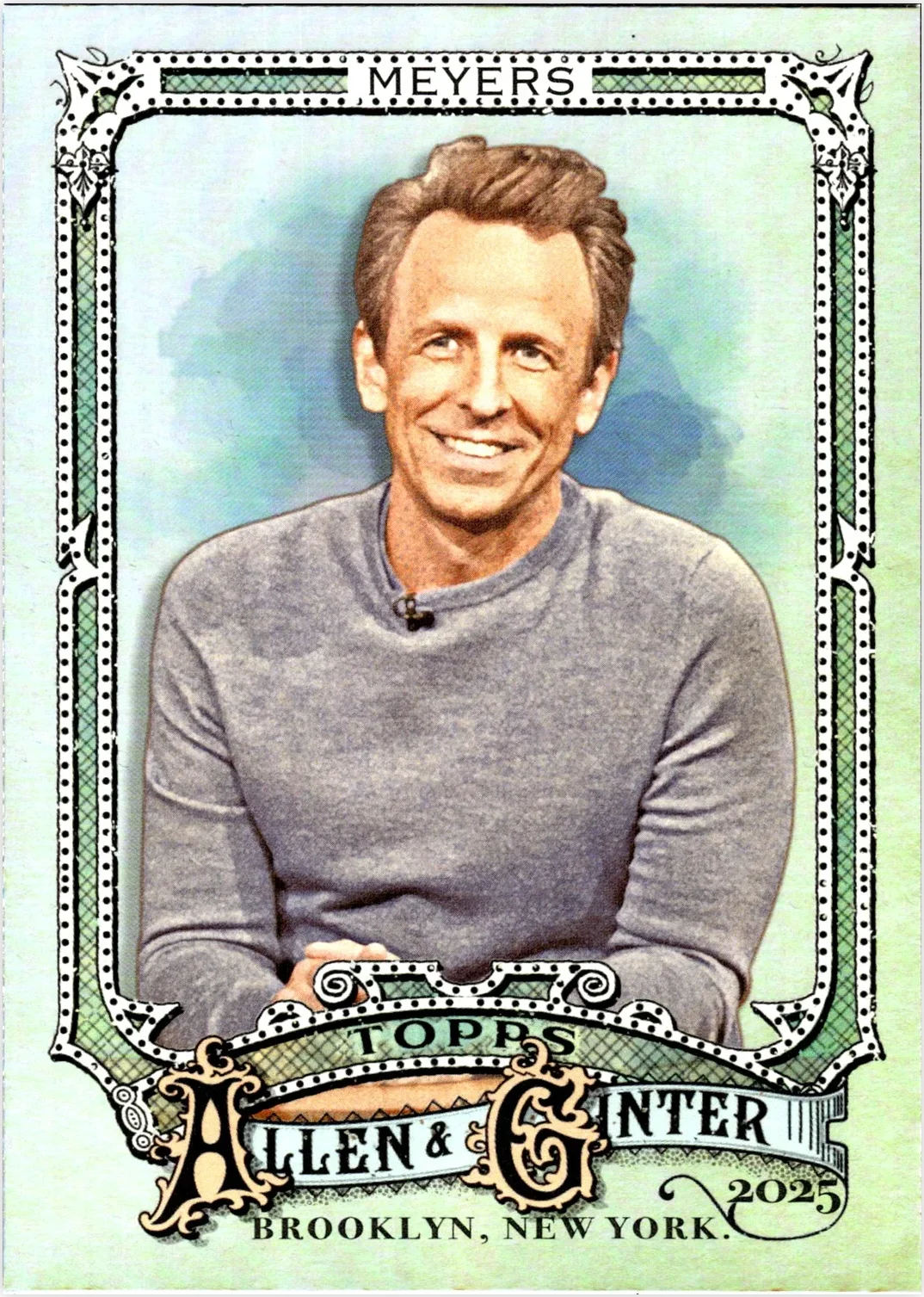 Seth Meyers 2025 Topps Allen & Ginter #292 Silver Portrait baseball card - Front